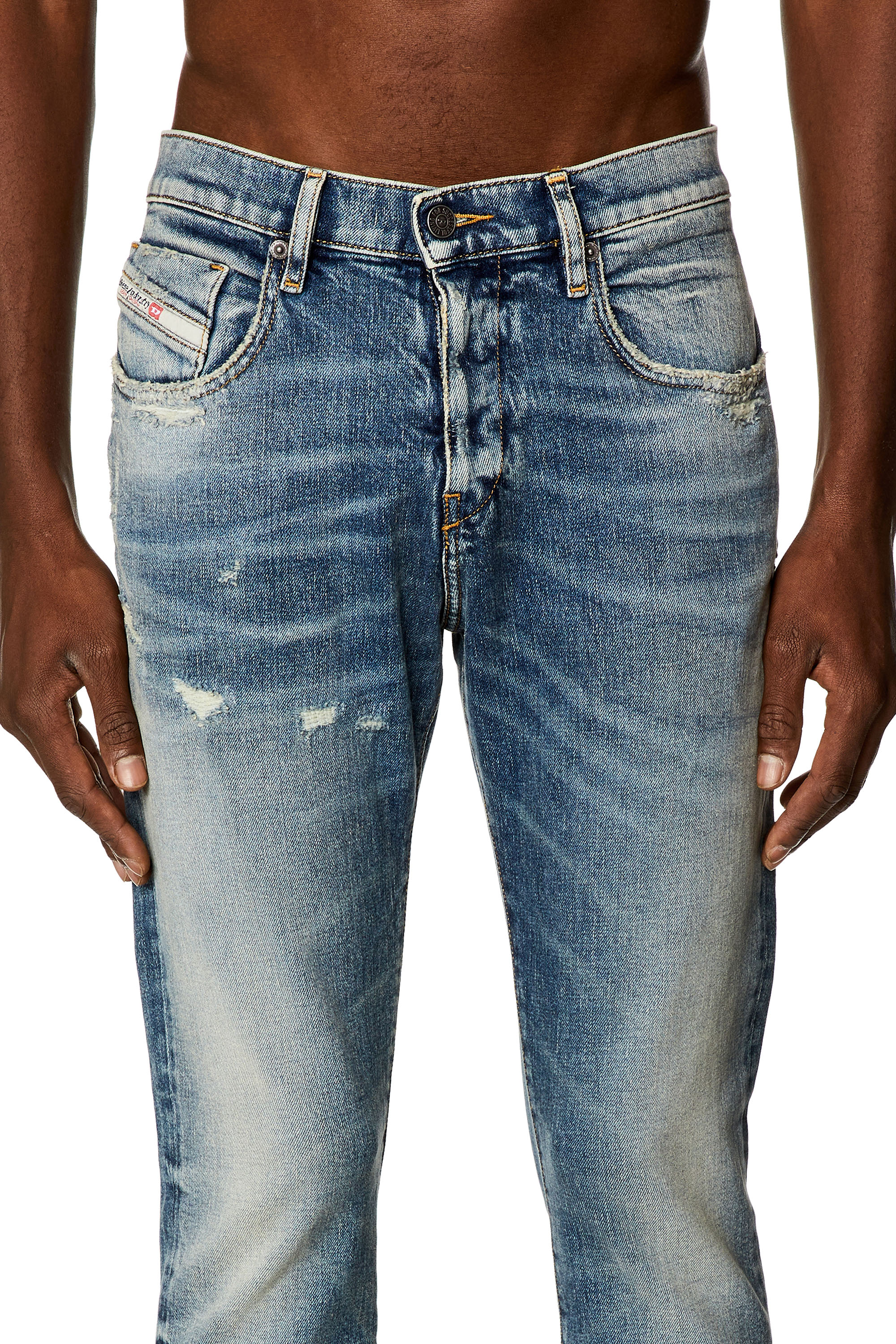 Diesel - Herren Slim Jeans 2019 D-Strukt E07L1, Mittelblau - Image 4