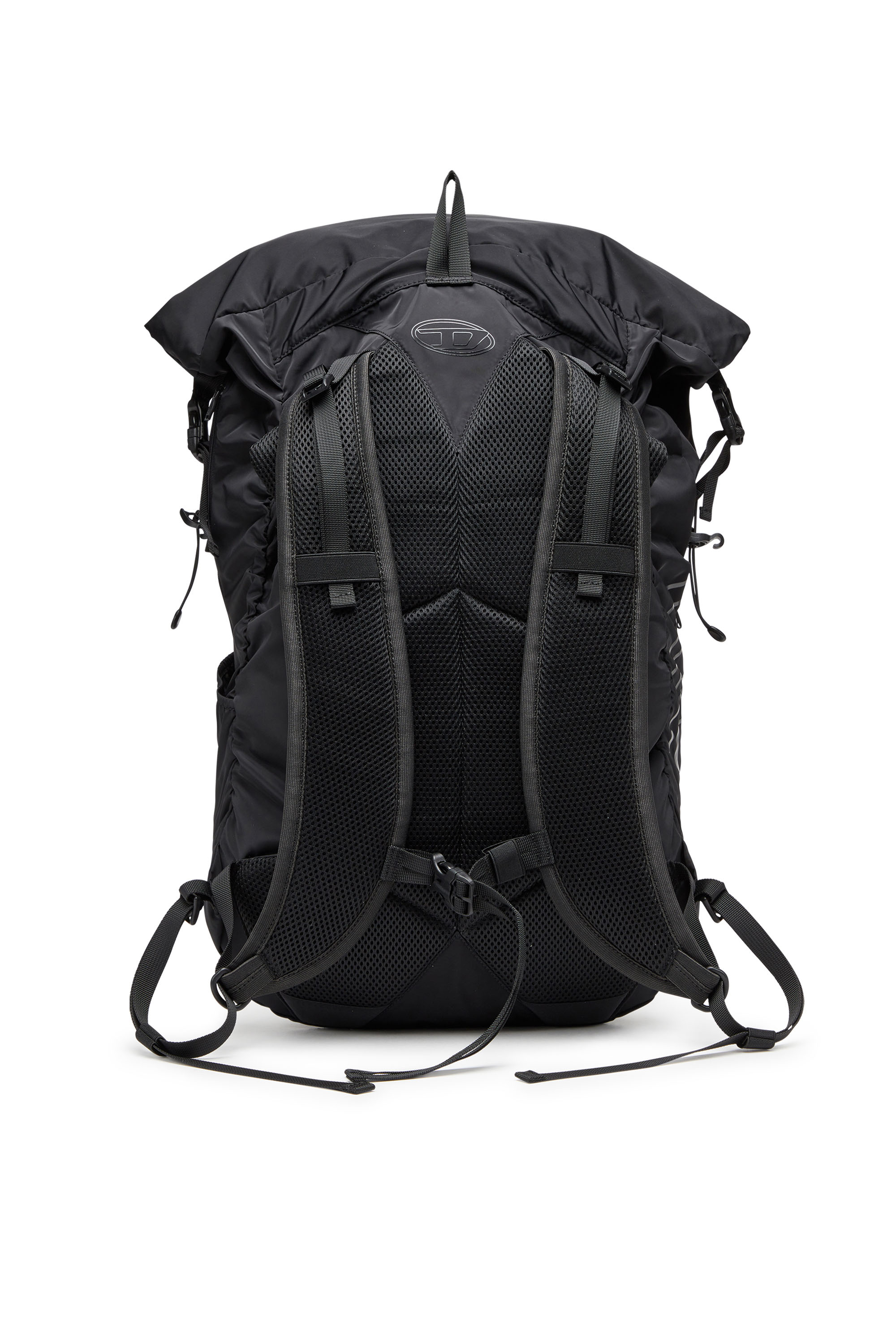 Diesel - DRAPE BACKPACK, Man Drape-Nylon roll-top backpack in Black - Image 2