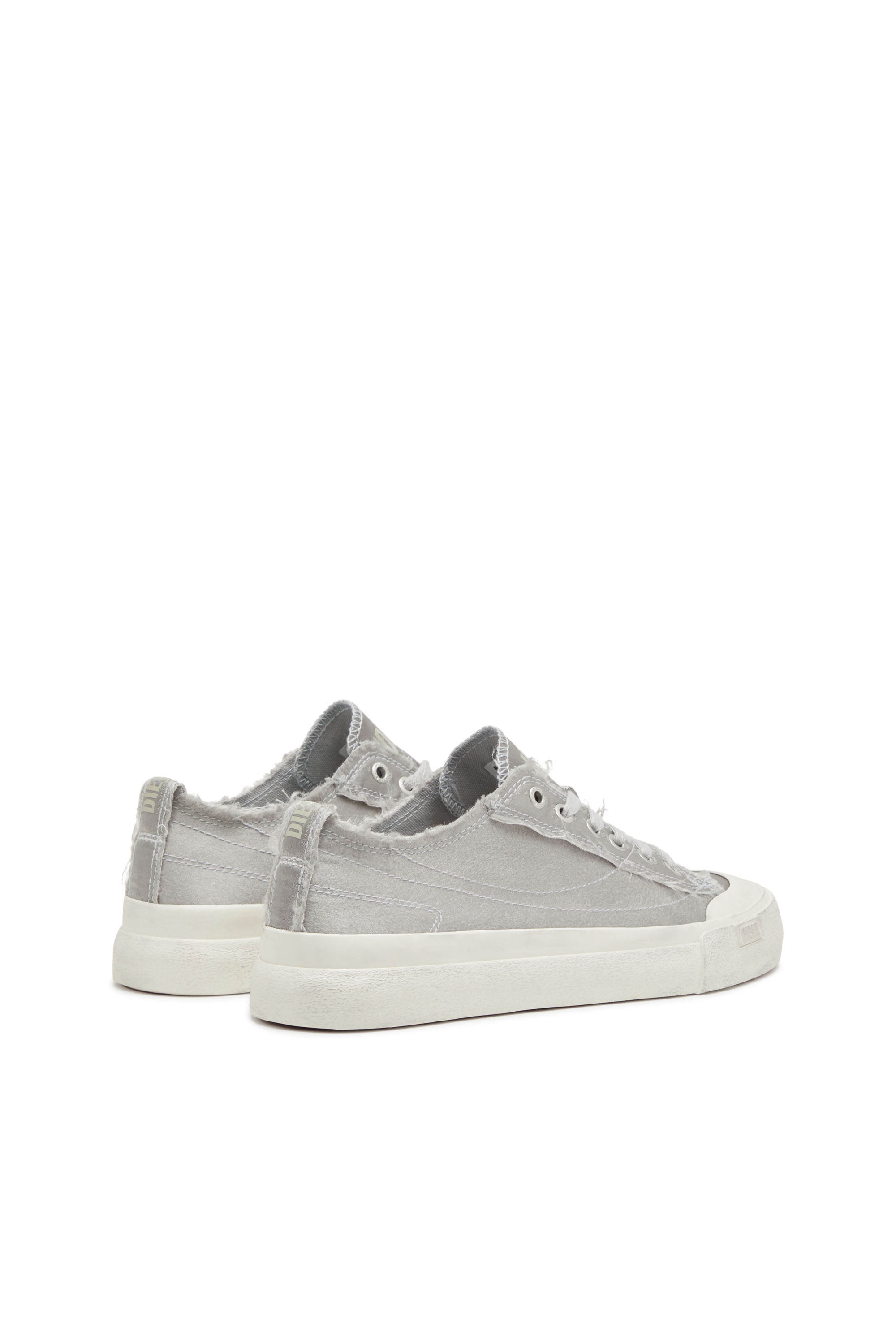 Diesel - S-ATHOS LOW W, Damen S-Athos Low-Sneakers aus vielgetragenem Satin in Grau - Image 4