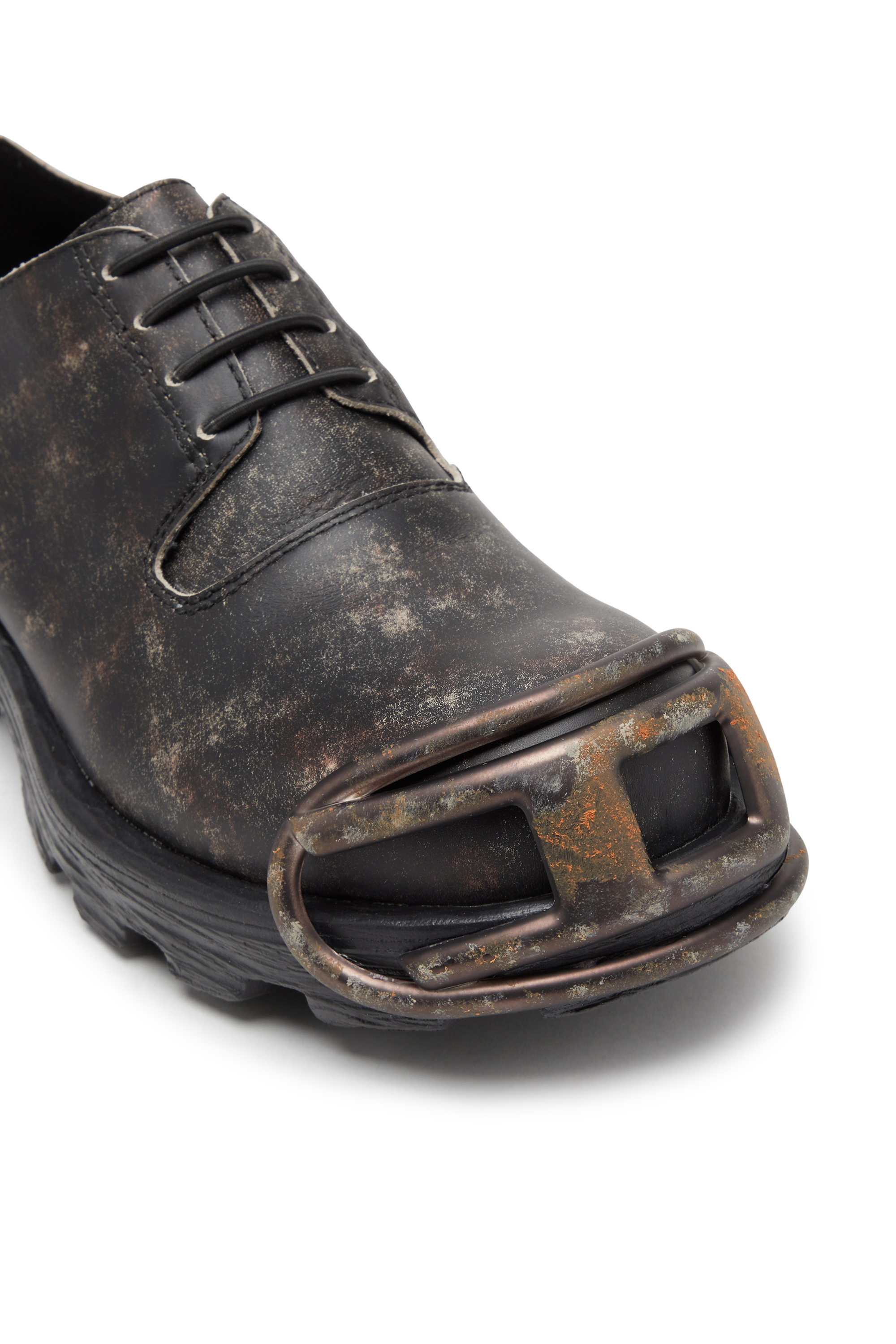 Diesel - D-HAMMER SO D, Herren D-Hammer-Derby-Schuhe aus behandeltem Leder in Braun - Image 6