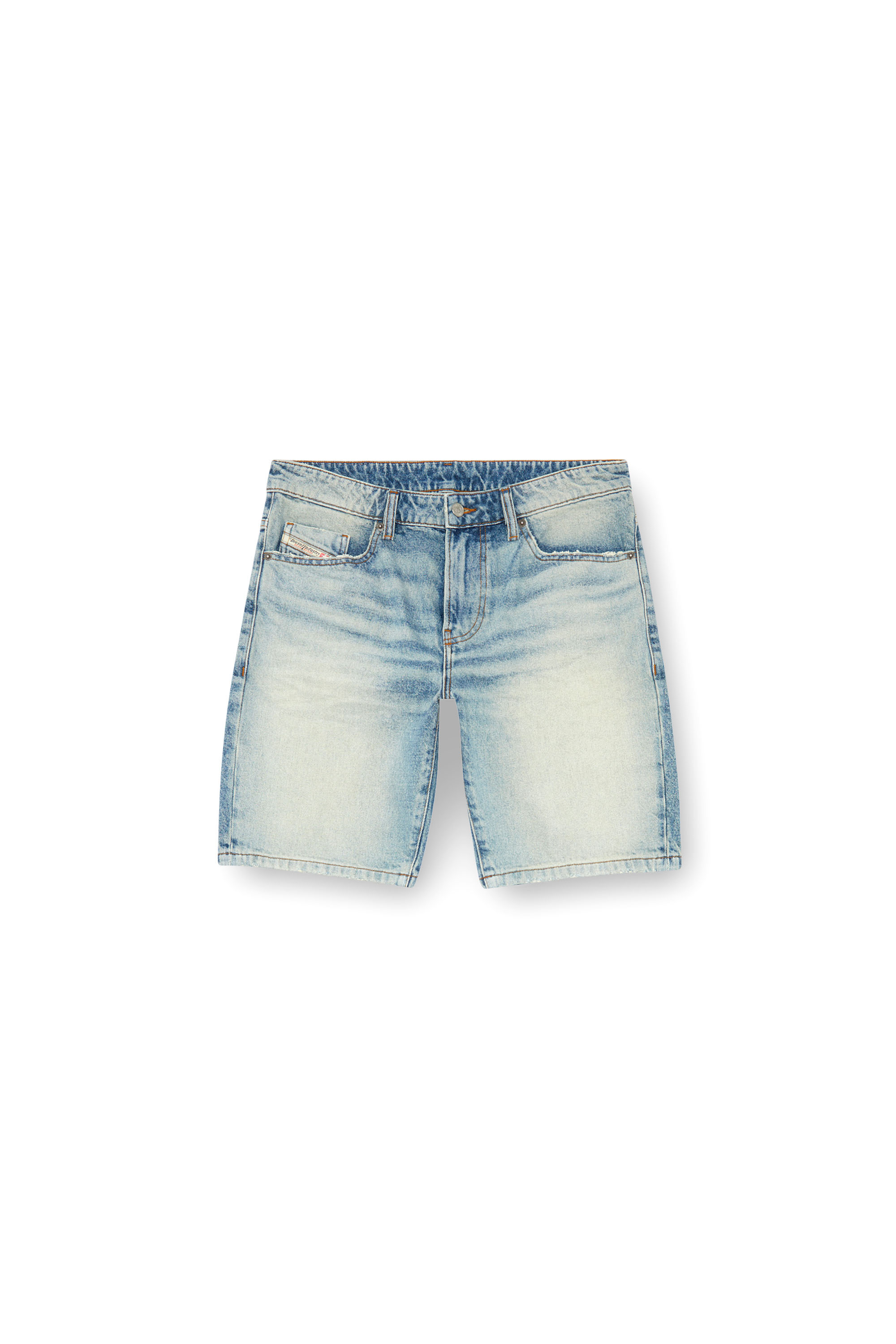 Diesel - D-FIN, Herren Schmal geschnittene Shorts aus Denim in Blau - Image 3