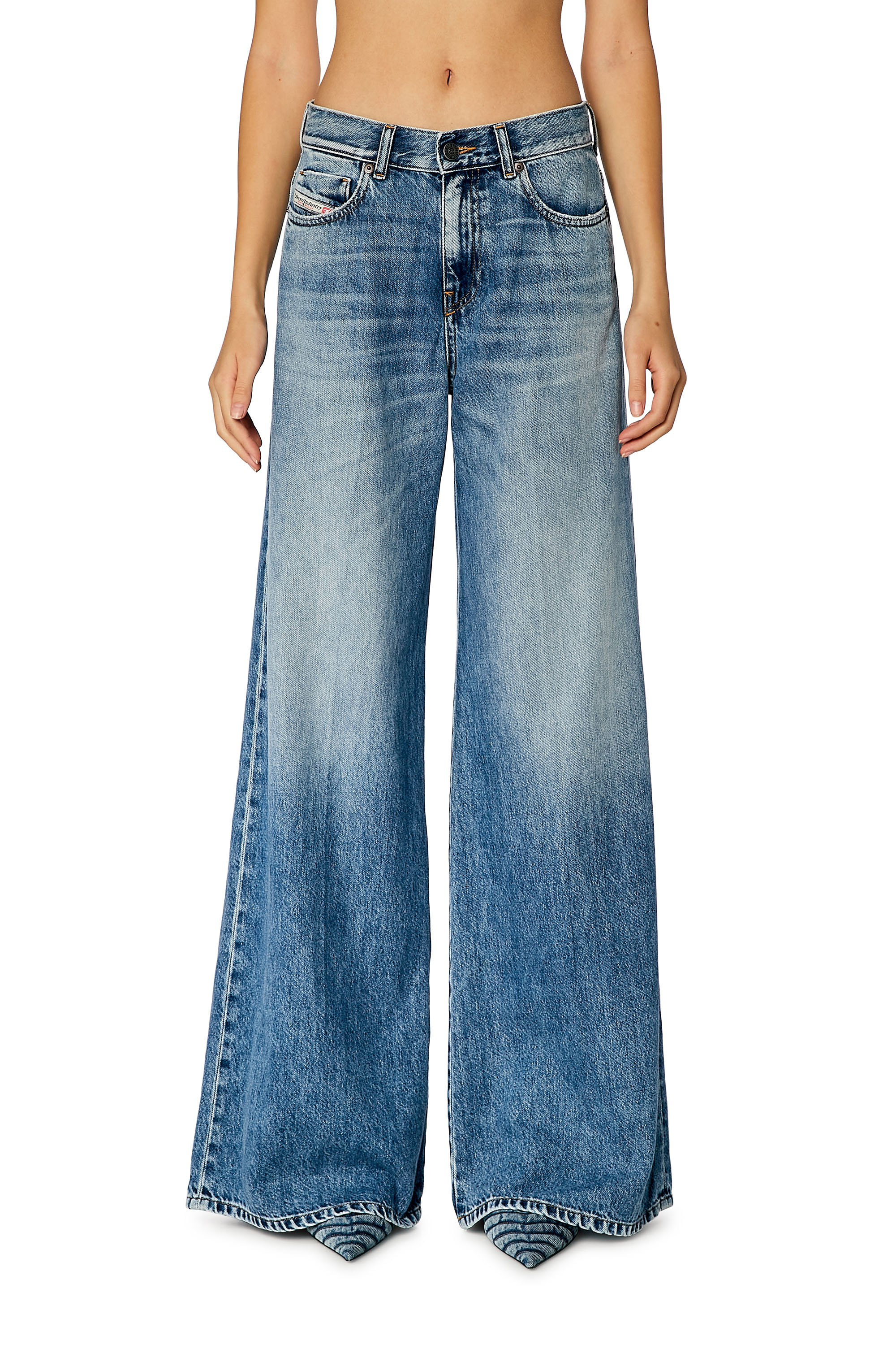 Diesel - Damen Bootcut and Flare Jeans 1978 D-Akemi 09H95, Mittelblau - Image 2