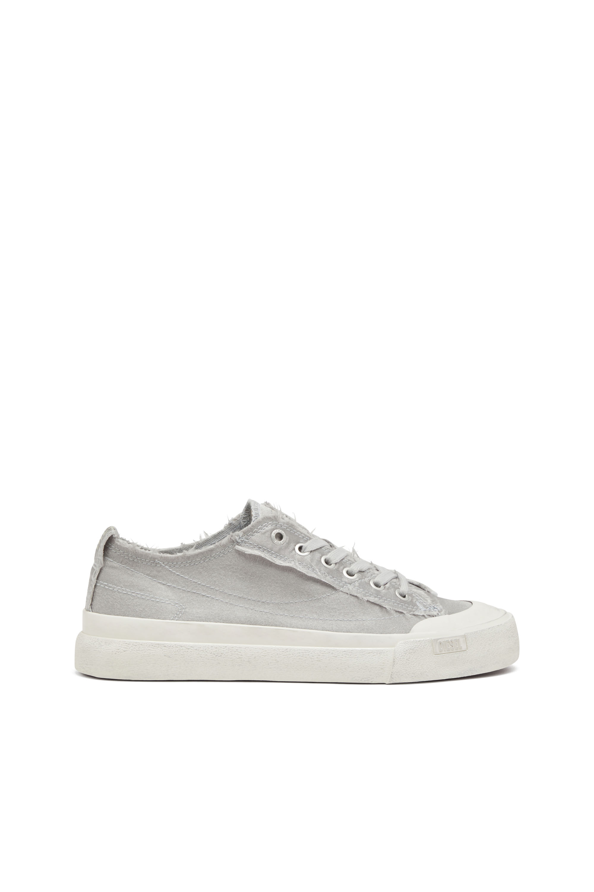 Diesel - S-ATHOS LOW W, Damen S-Athos Low-Sneakers aus vielgetragenem Satin in Grau - Image 1