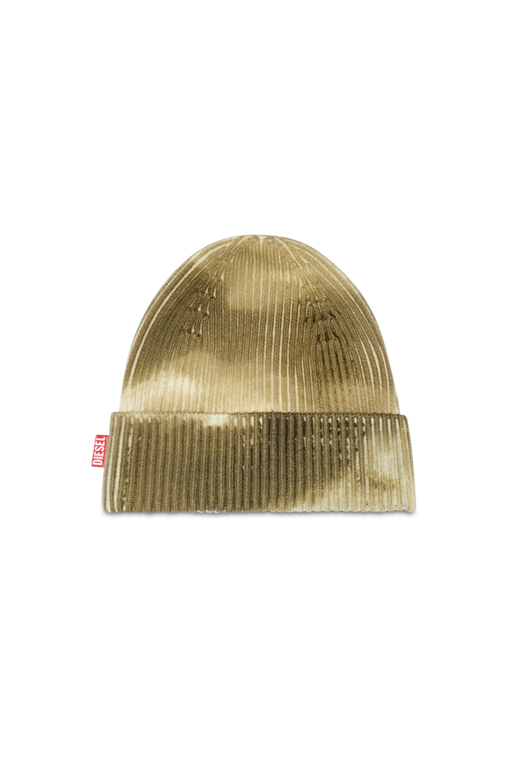 Diesel - K-GREATY, Unisex Beanie aus Wolle mit Camouflage-Print in Grün - Image 2