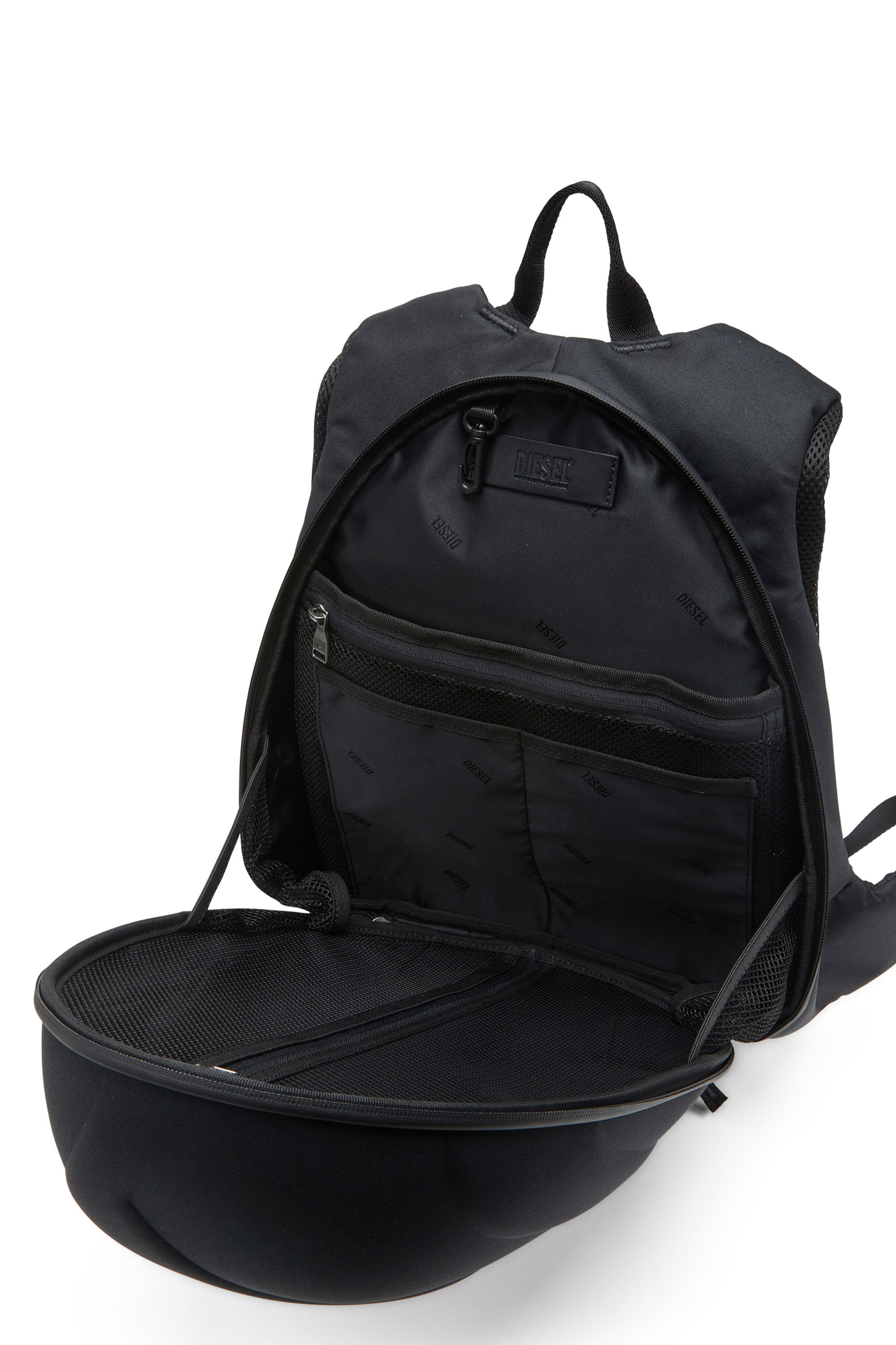 Diesel - 1DR-POD BACKPACK, Man's 1DR-Pod-Hard shell backpack with Oval D logo in Black - 2