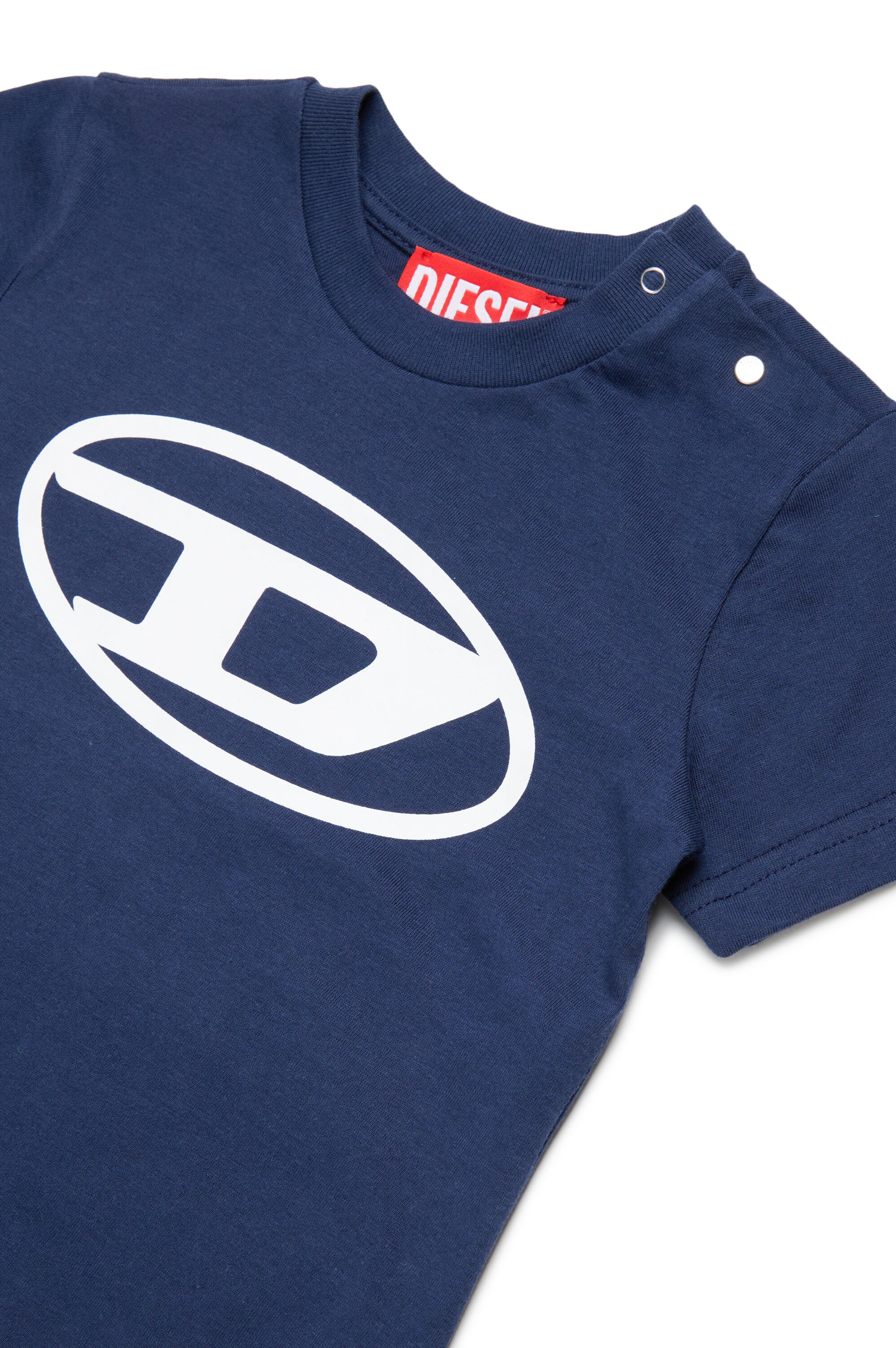 Diesel - TCERB, Unisex's T-shirt with Oval D logo in Blue - 3