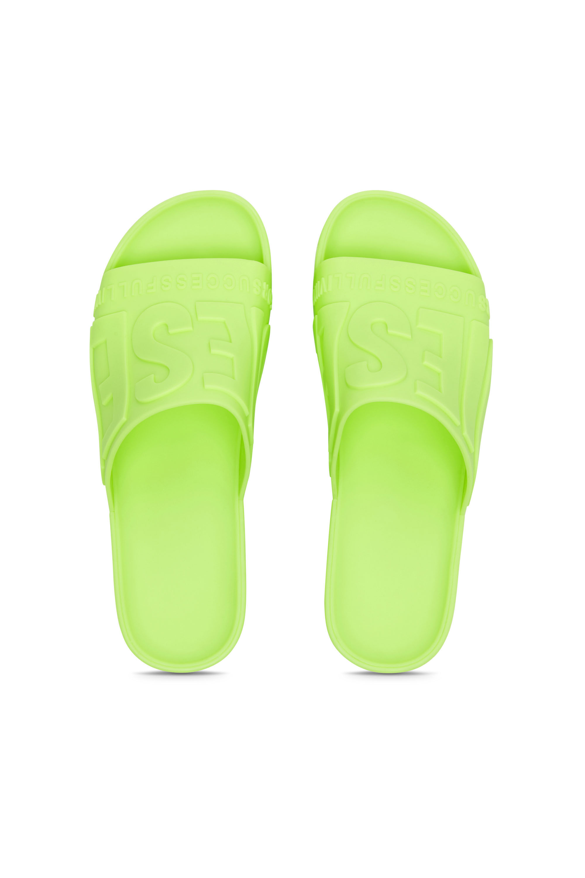 Diesel - SA-PAMELA H, Woman Sa-Pamela H - Heeled neon rubber pool slides in Green - Image 4