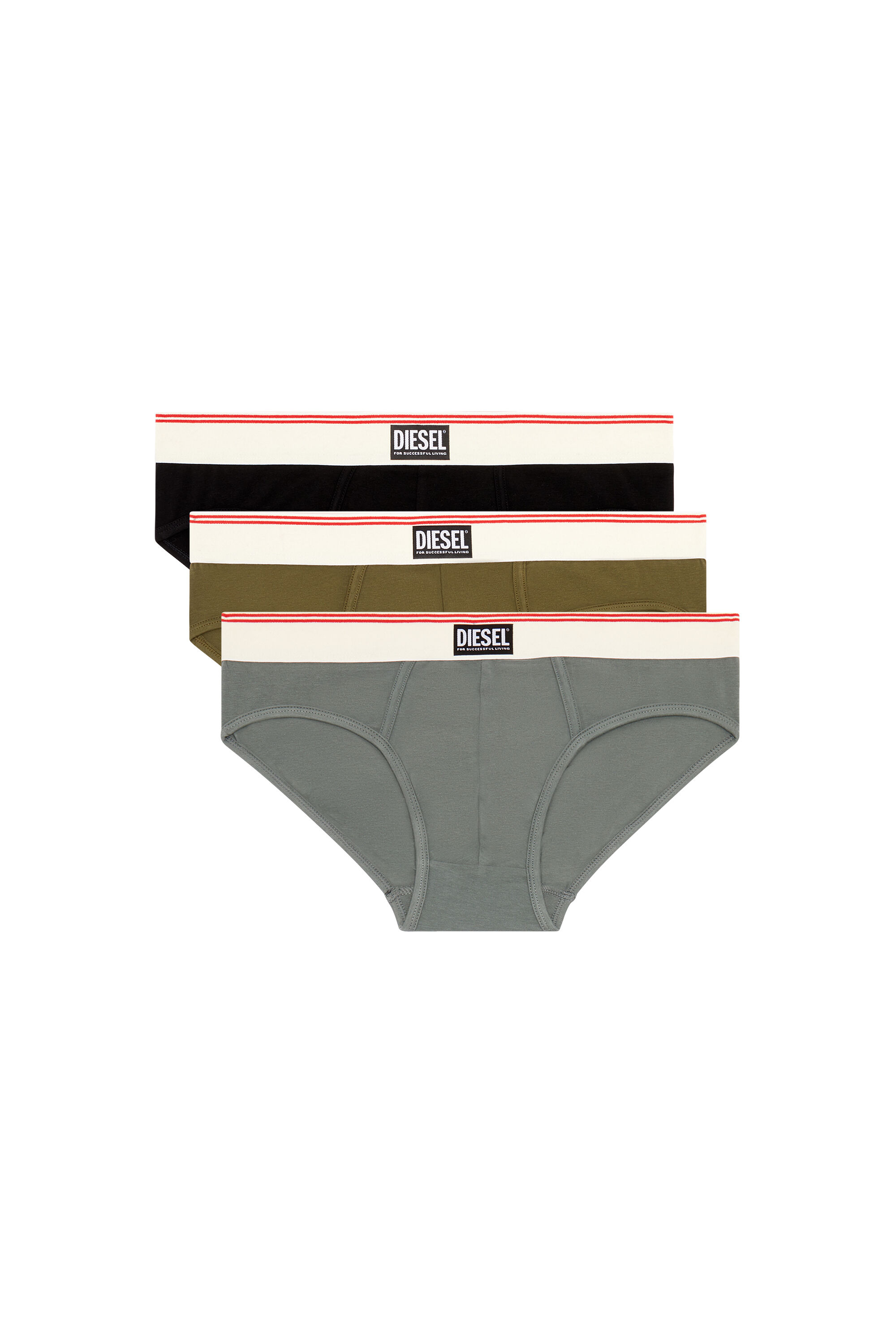 Diesel - UMBR-ANDRETHREEPACK, Herren Briefs aus Baumwolle im Dreierpack in Nude in Bunt - Image 2