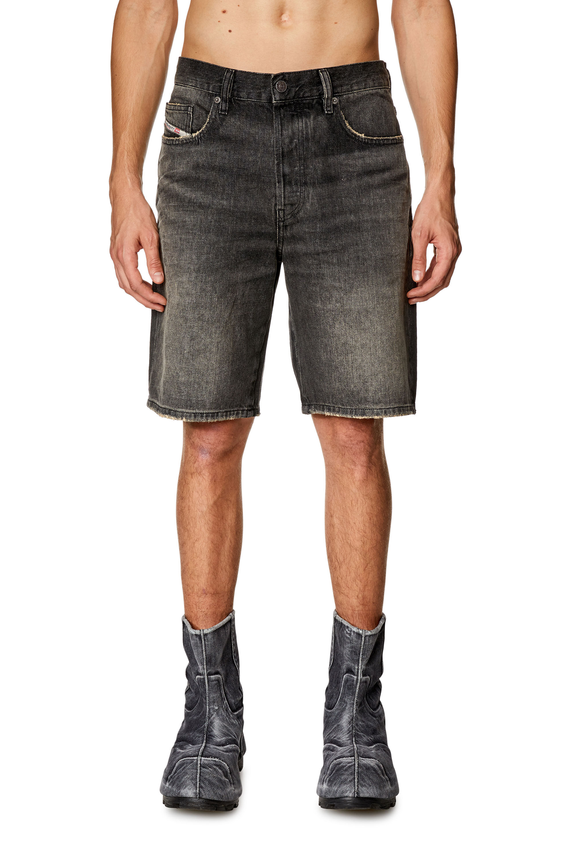 Diesel - REGULAR-SHORT, Herren Shorts aus Denim in Schwarz - Image 3