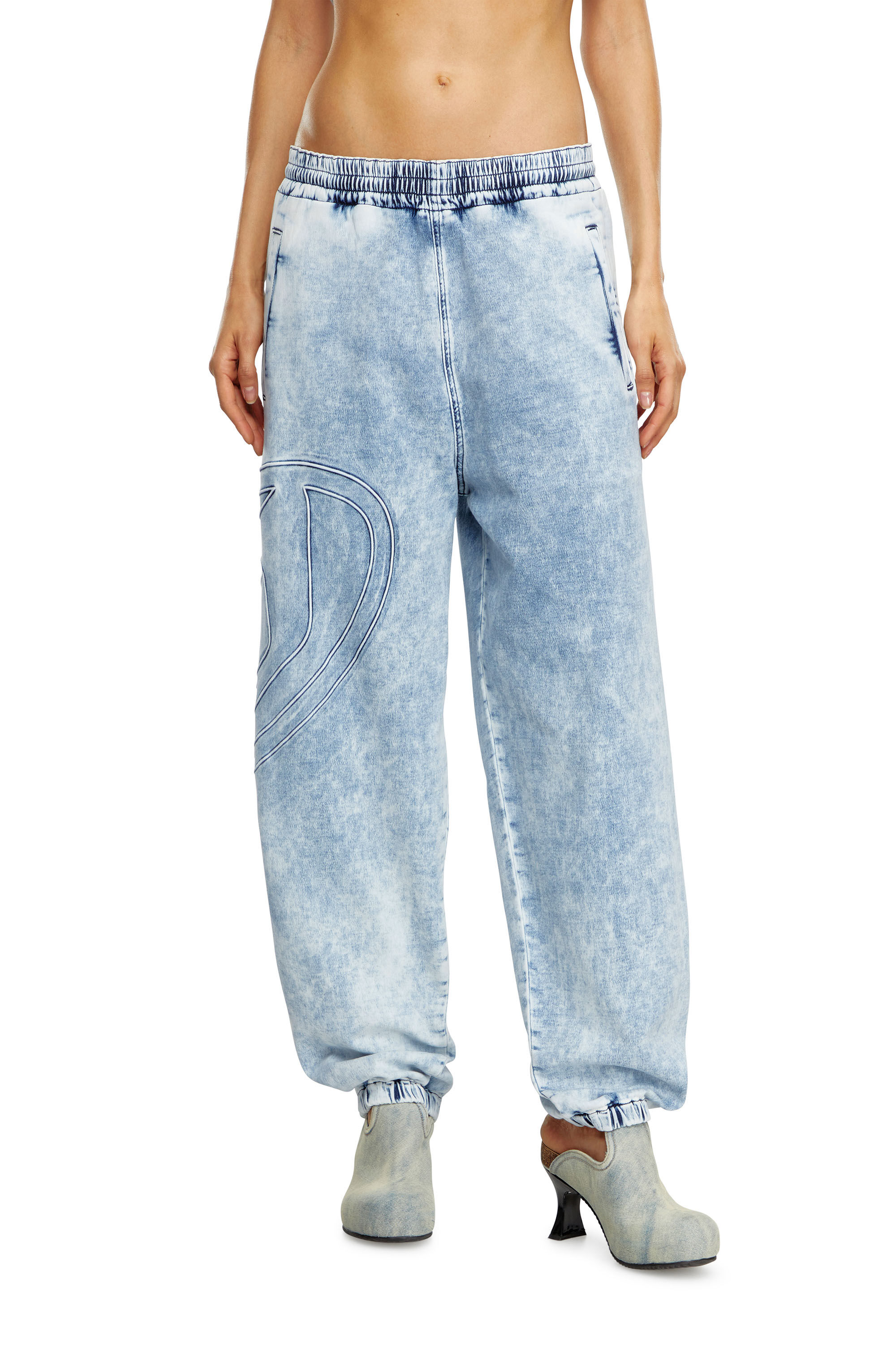 Diesel - Unisex Tapered D-Lab Track Denim 0CBDN, Light Blue - Image 6