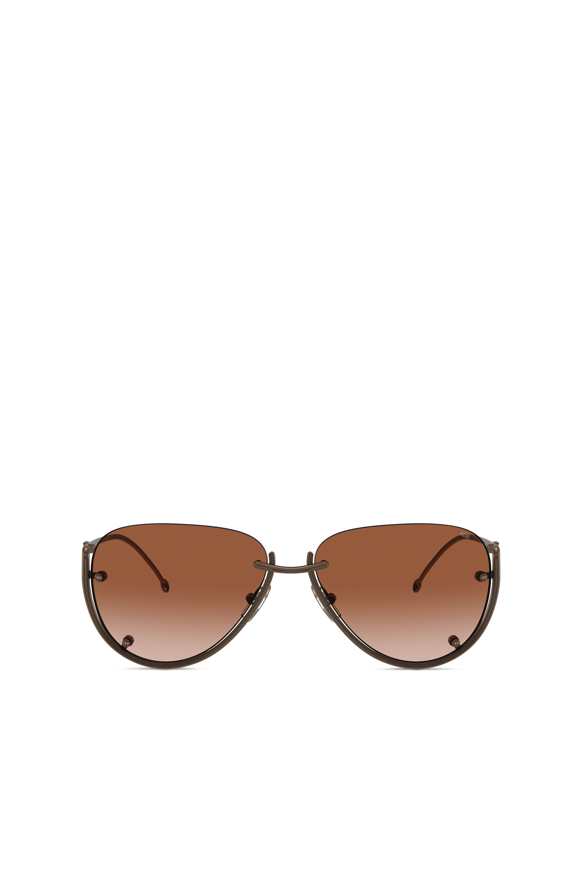 Diesel - 0DL1003, Unisex Pilot model sunglasses in Brown - Image 1