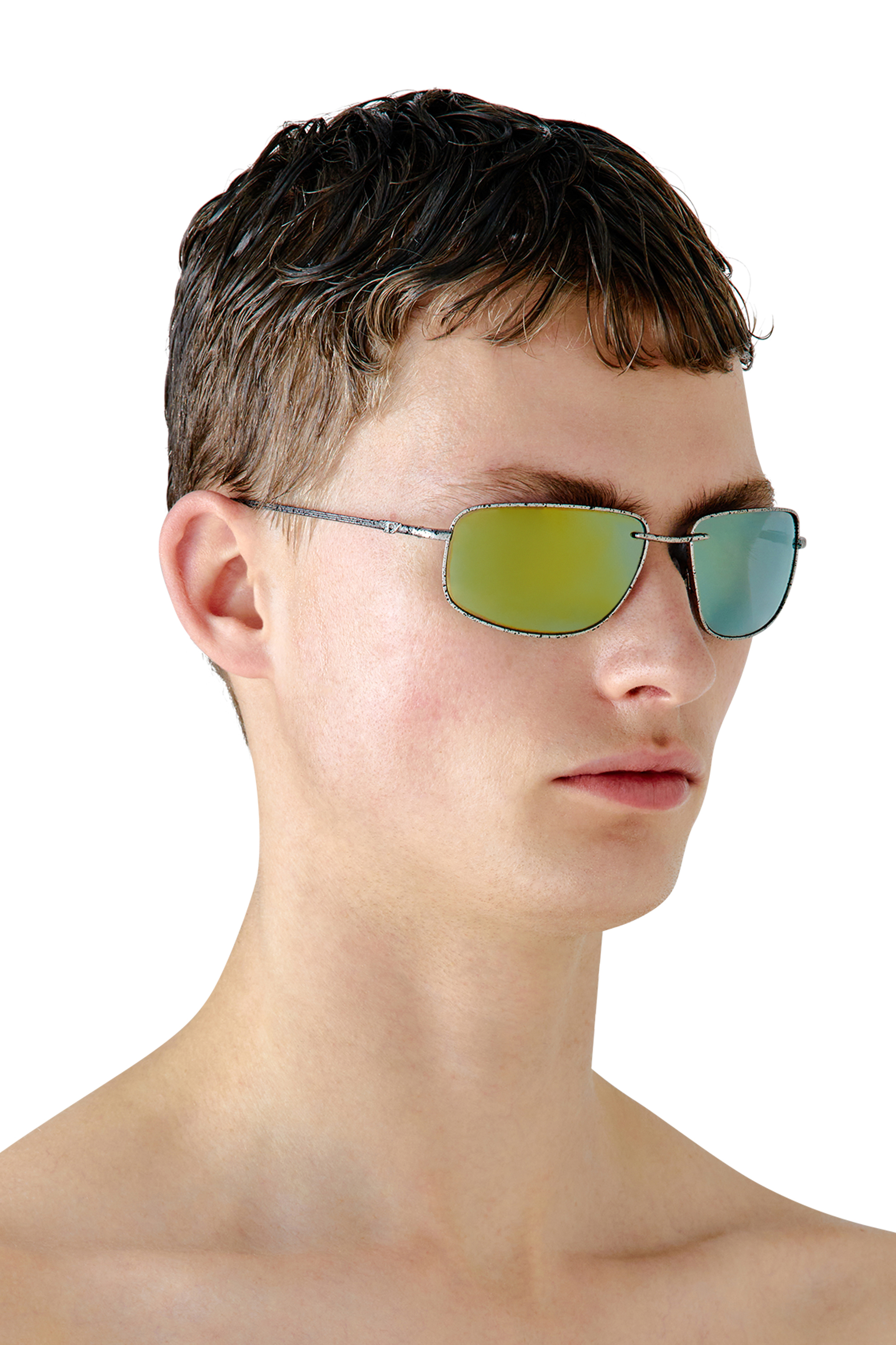 Diesel - 0DL1005, Unisex Racer shape sunglasses in metal in Multicolor - Image 5