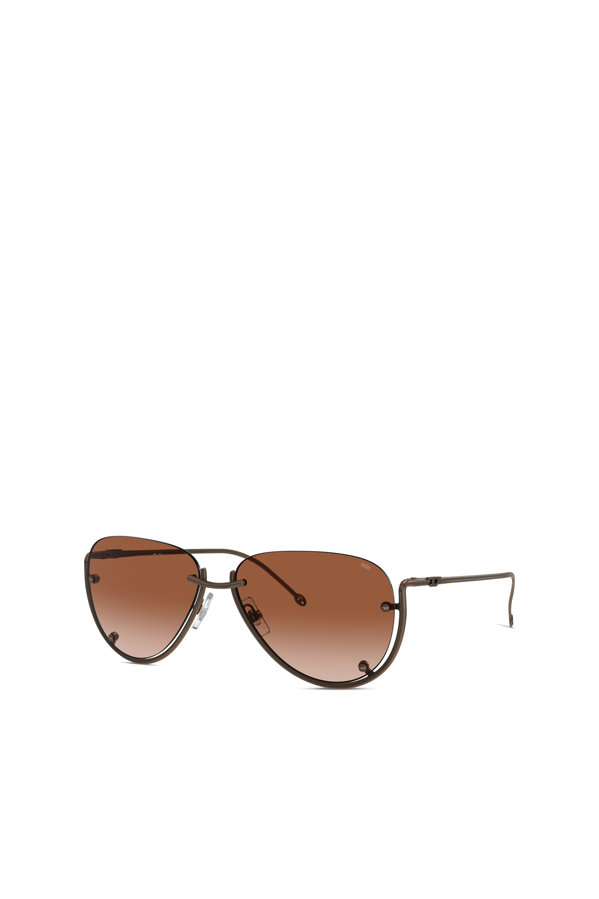 Diesel - 0DL1003, Unisex Pilot model sunglasses in Brown - Image 4