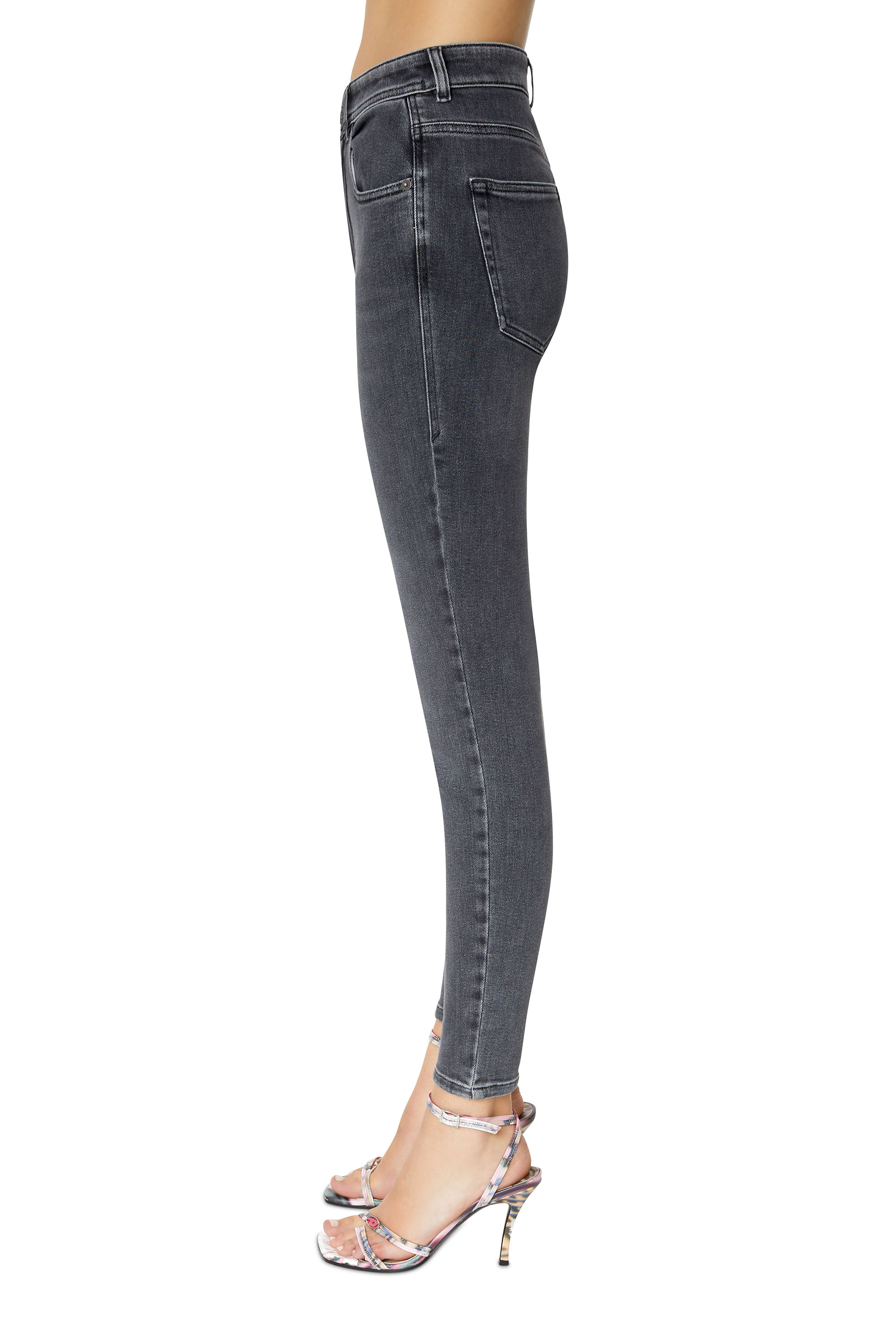 Diesel - Woman Super skinny Jeans 1984 Slandy-High 09D61, Black/Dark grey - Image 6