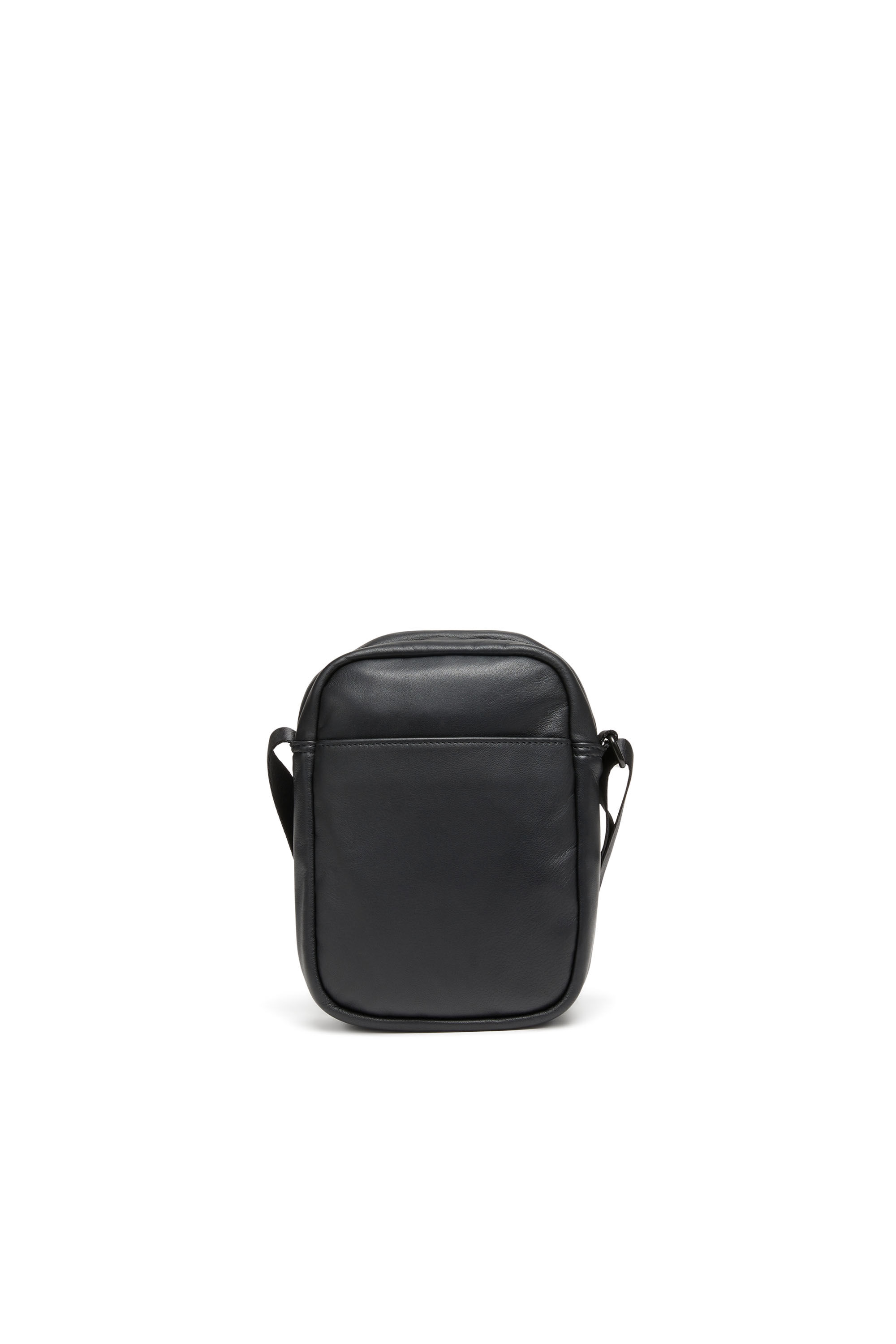 Diesel - RAVE CROSSBODY, Man's Rave-Leather crossbody bag with metal D in Black - 3