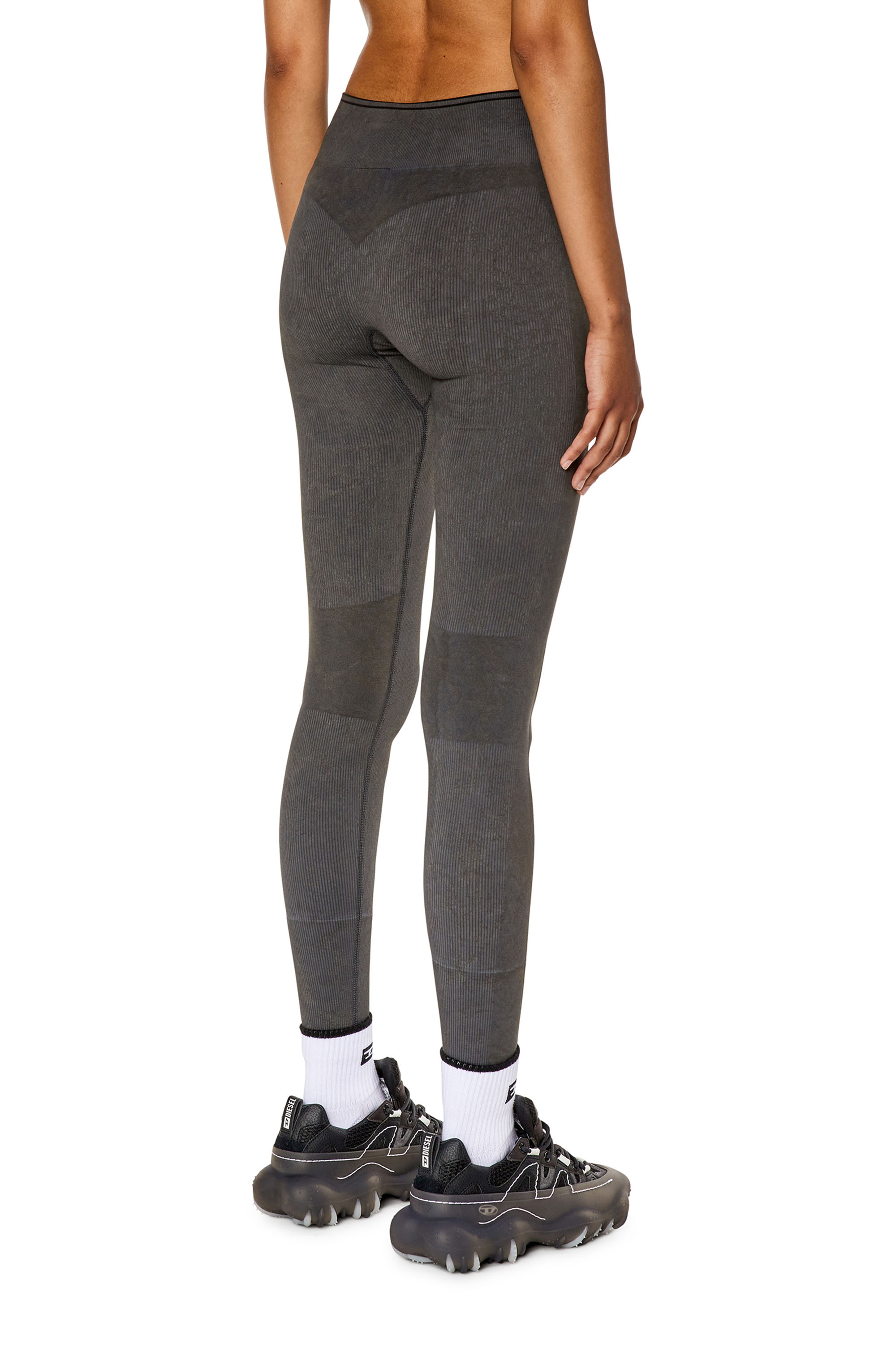 Diesel - AWSB-EFFIE-WT08, Woman Ribbed light-support leggings in Grey - Image 4