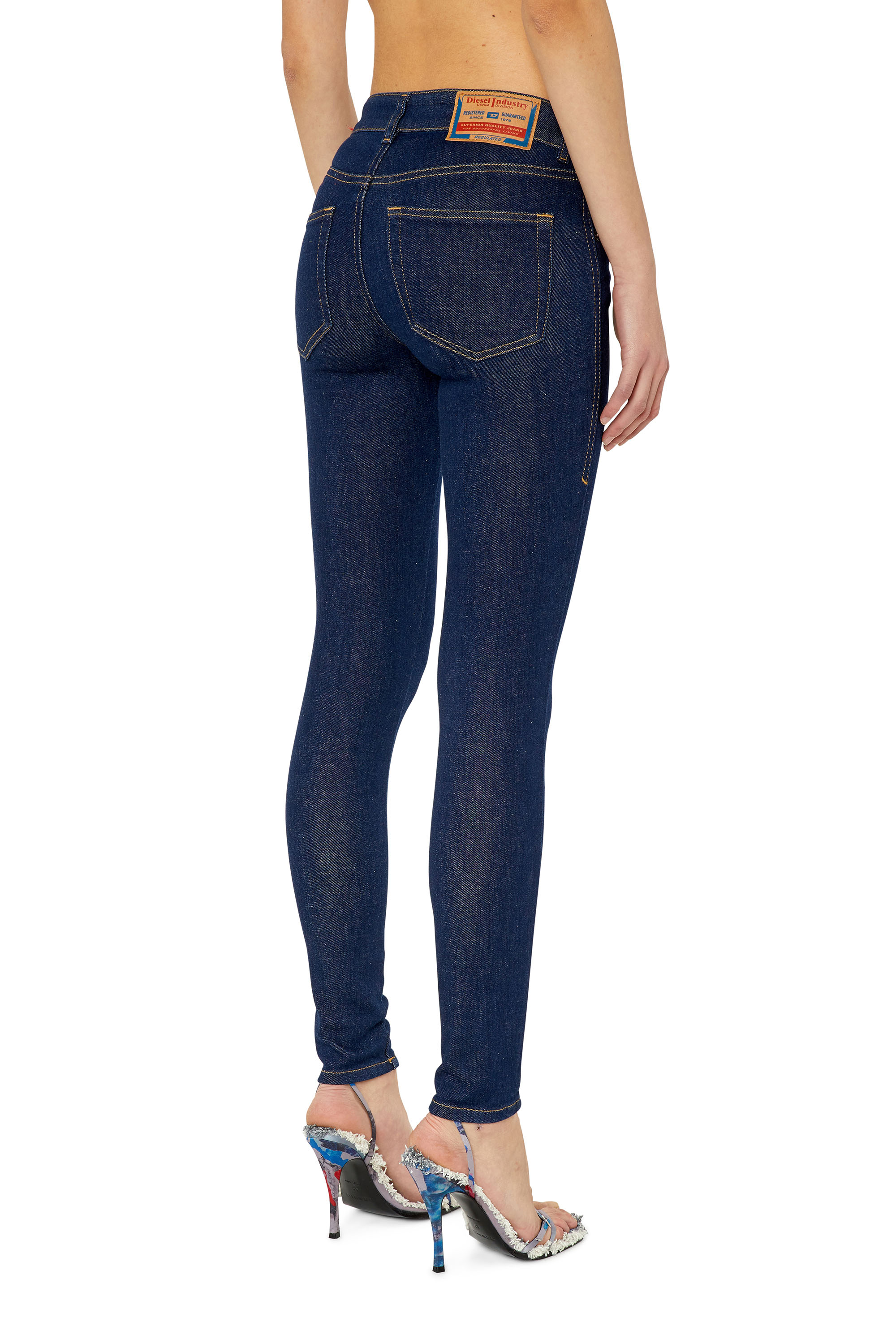 Diesel - Woman Super skinny Jeans 2017 Slandy Z9C18, Dark Blue - Image 3
