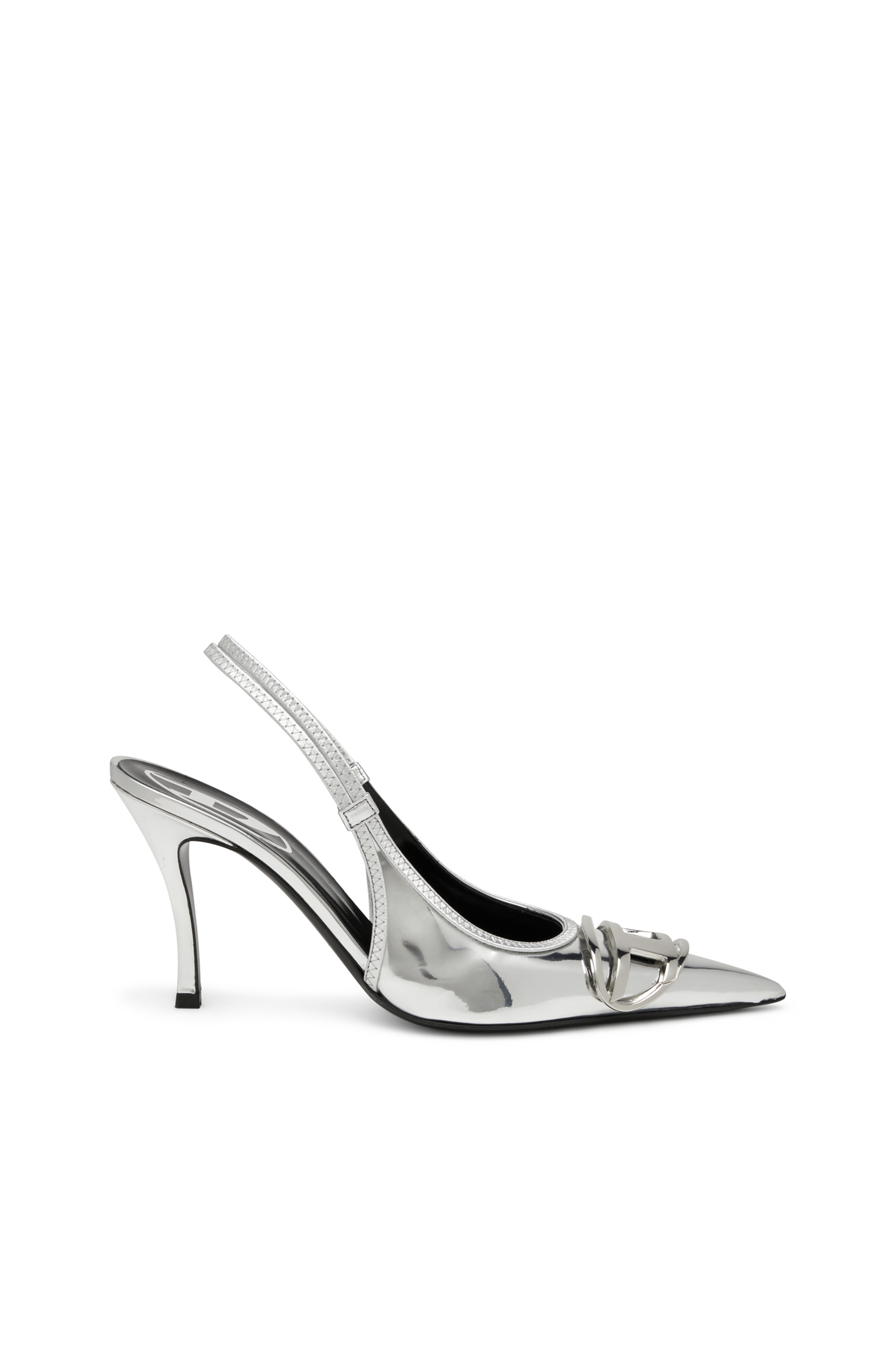 Diesel - D-VENUS SB, Woman's D-Venus-Slingback pumps with mirror finish in Silver - 1