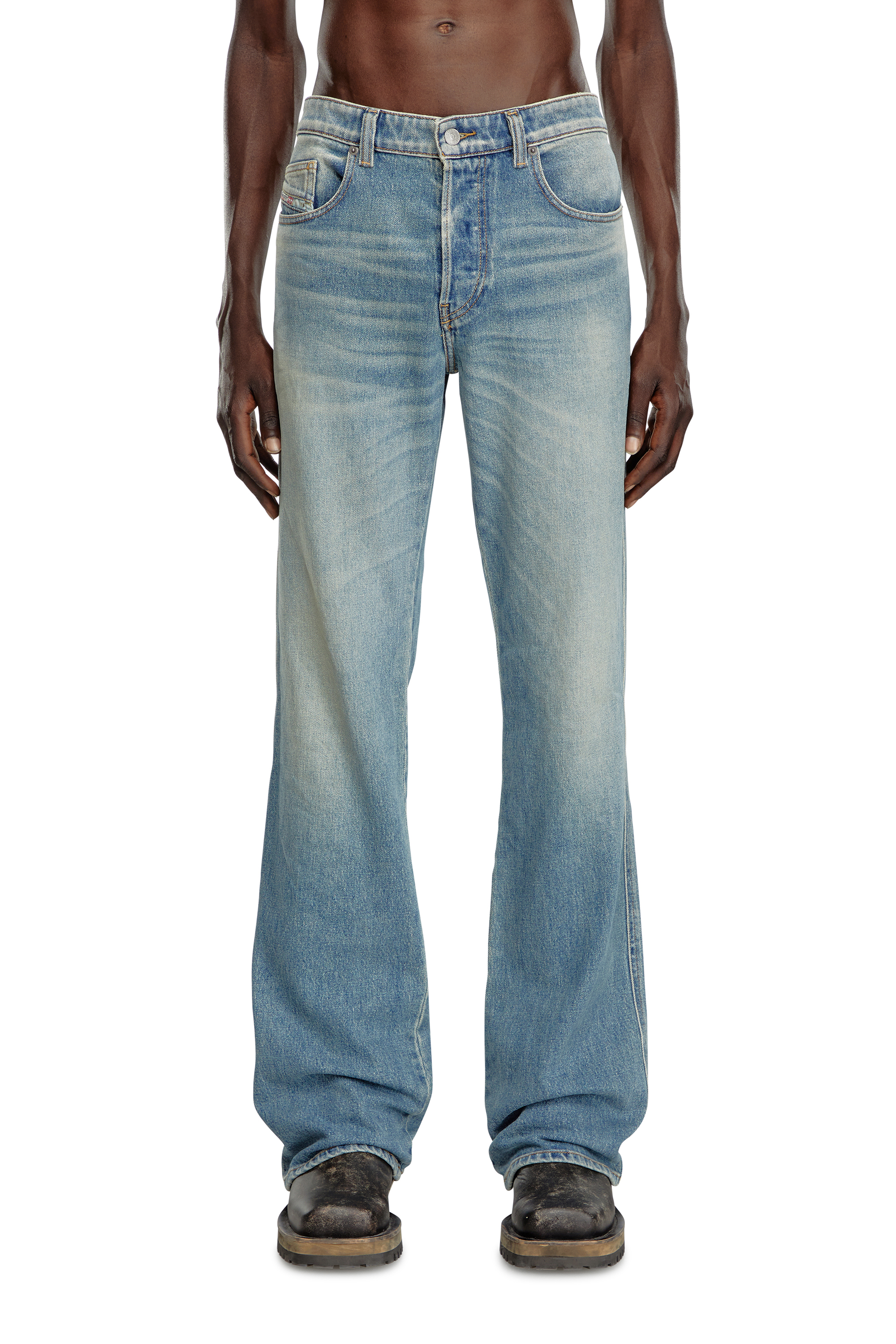 Diesel - Man Bootcut Jeans 1998 D-Buck 09J55, Light Blue - Image 1