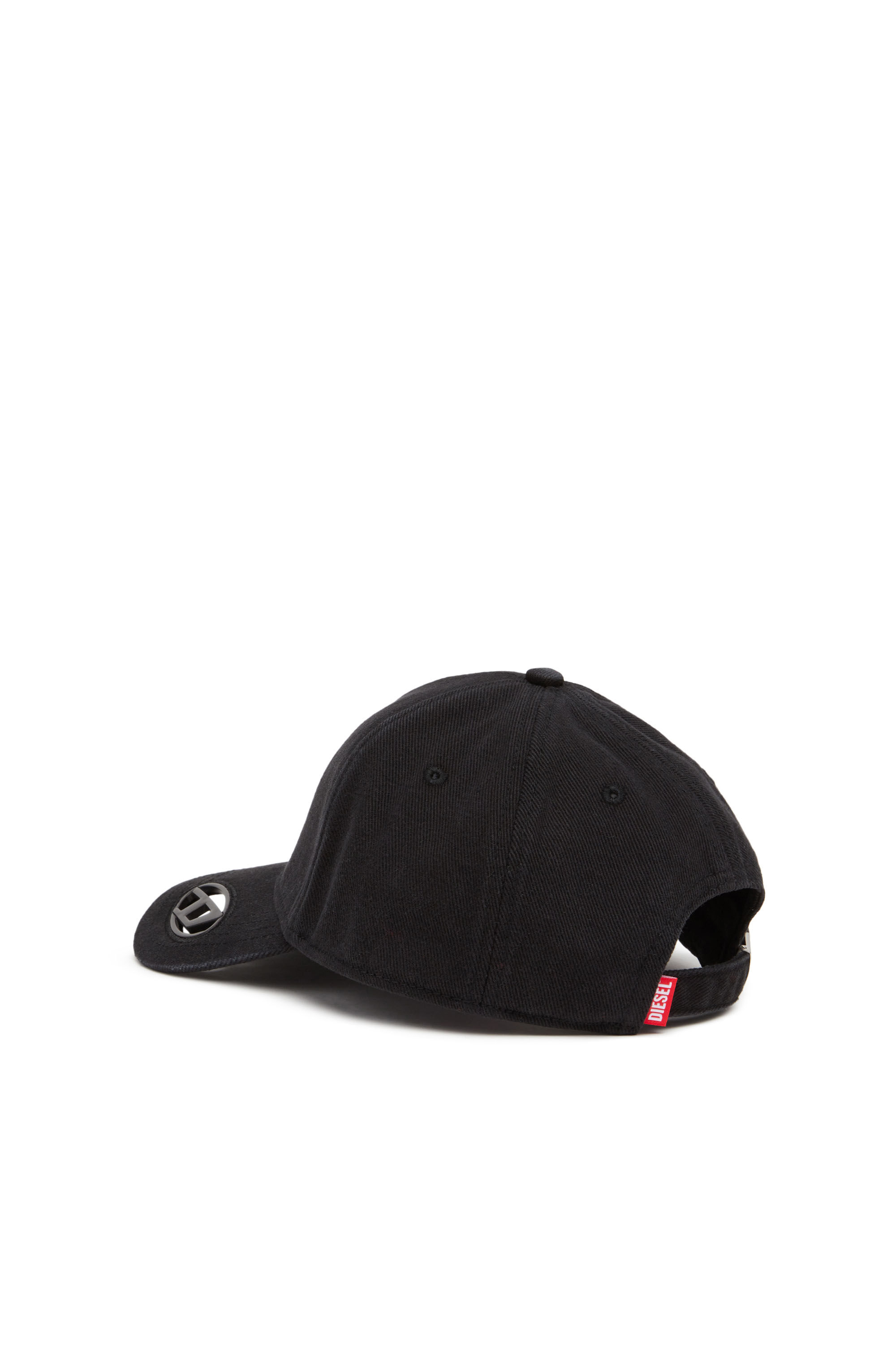 Diesel - C-PLAK, Man's Baseball cap with oval D plaque in Black - 2