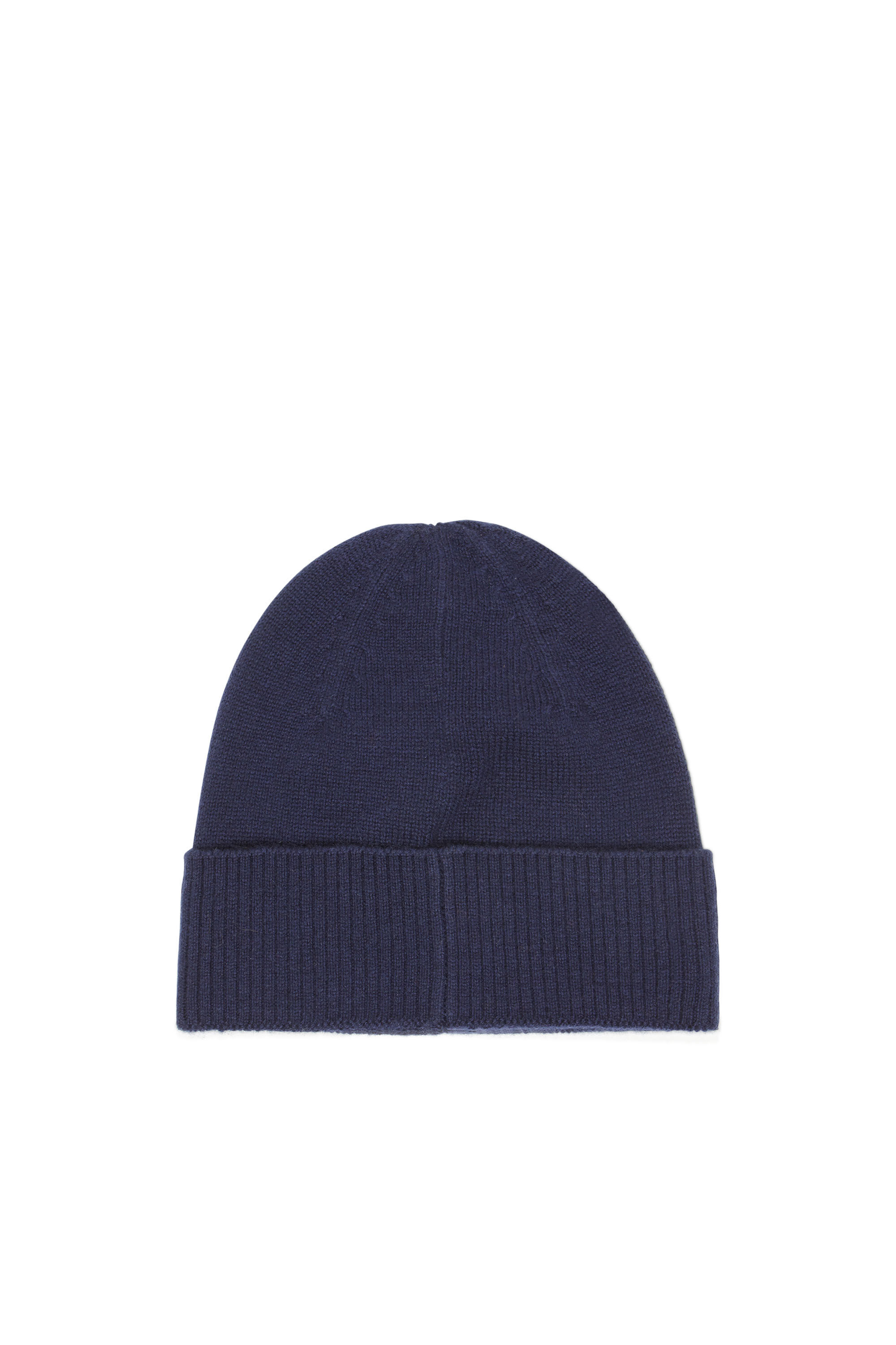 Diesel - K-REV, Unisex's Beanie with embroidered Oval D patch in Dark Blue - 2