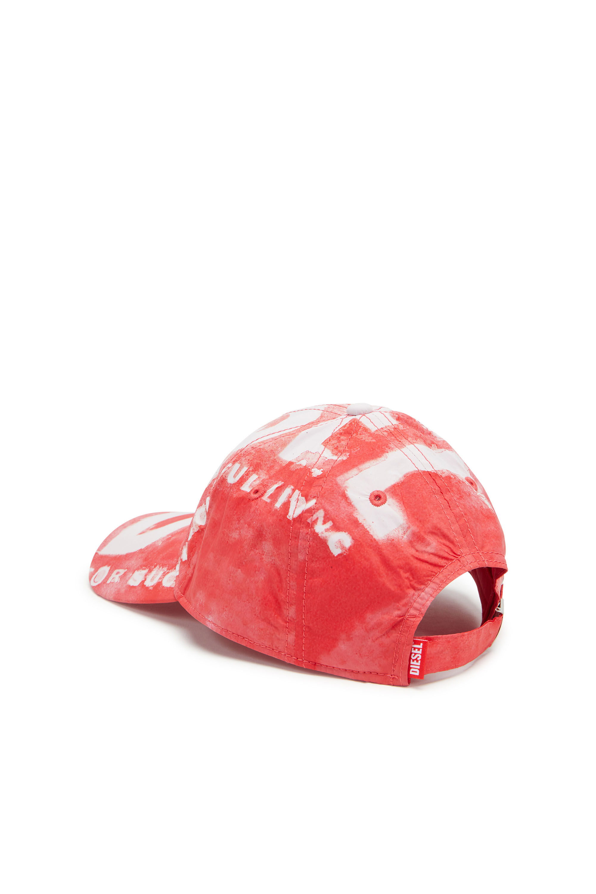 Diesel - C-EWAN-NY, Man's Nylon baseball cap with Super Logo in Red - 2