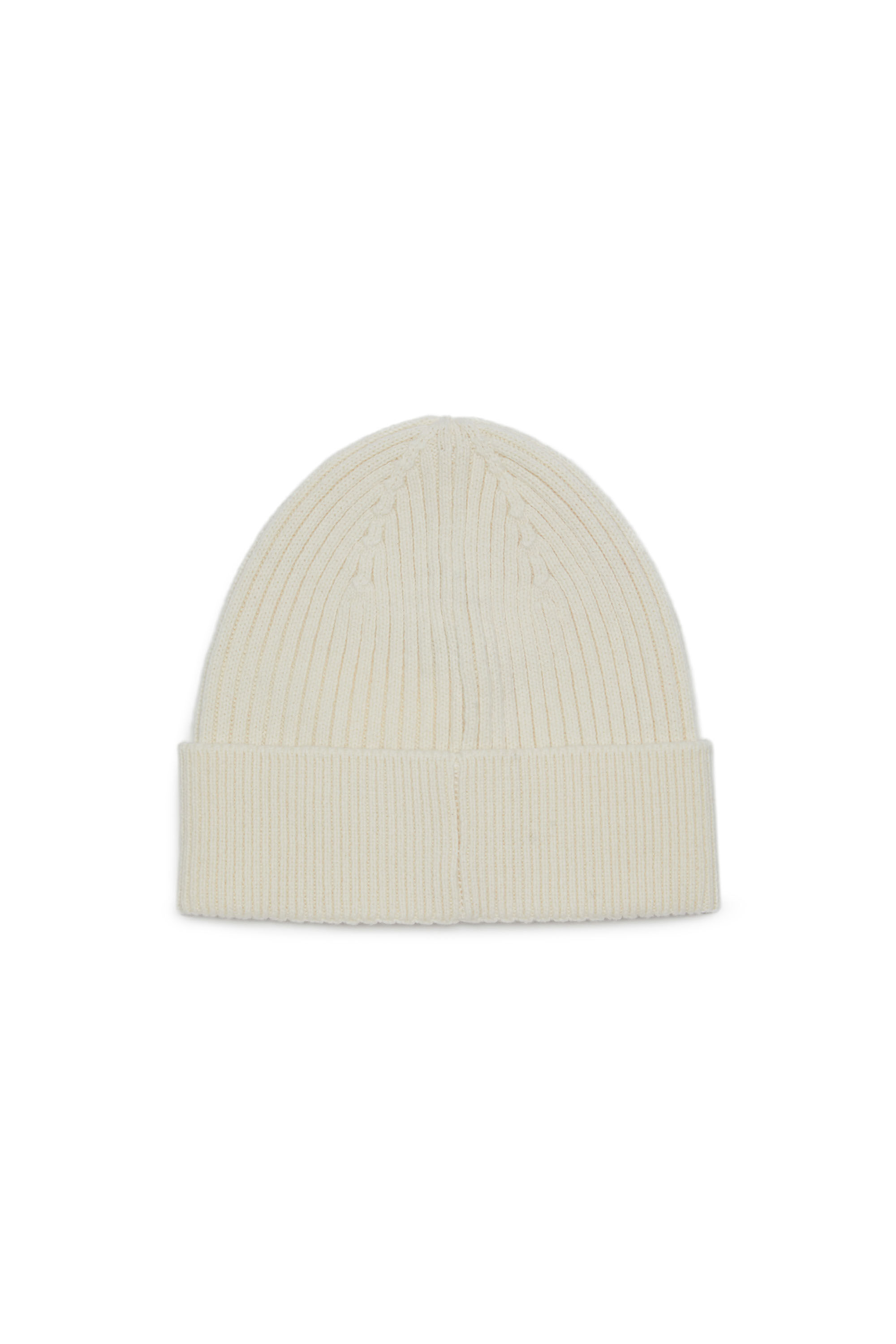 Diesel - K-CODER-H 2X2, Unisex's Ribbed beanie with logo patch in White - 2