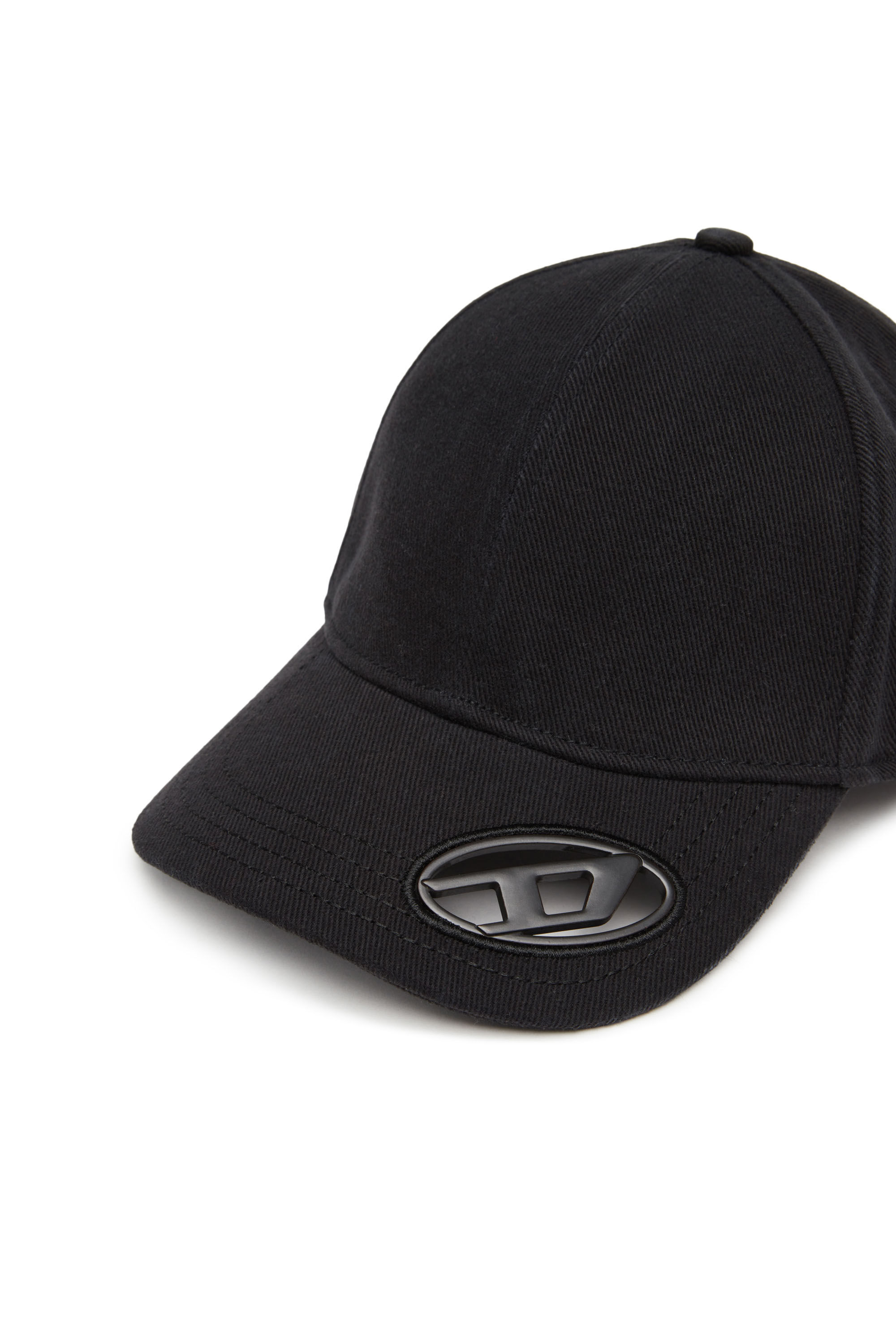 Diesel - C-PLAK, Man's Baseball cap with oval D plaque in Black - 3