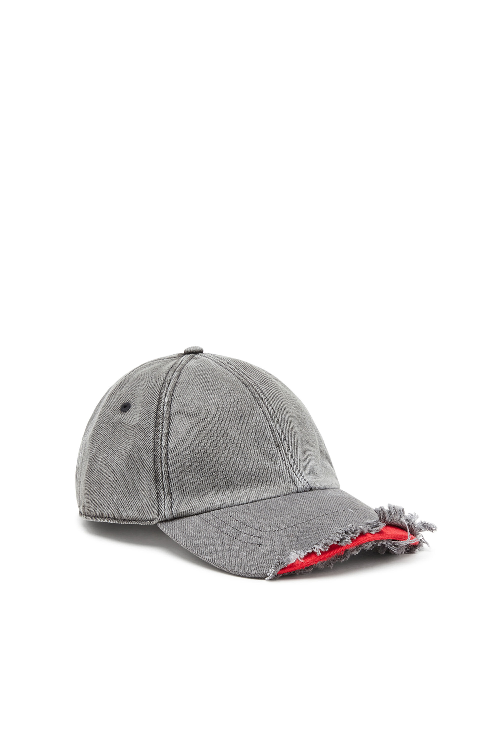 Diesel - C-REEP-2, Man's Baseball cap with destroyed peak in Dark grey - 1