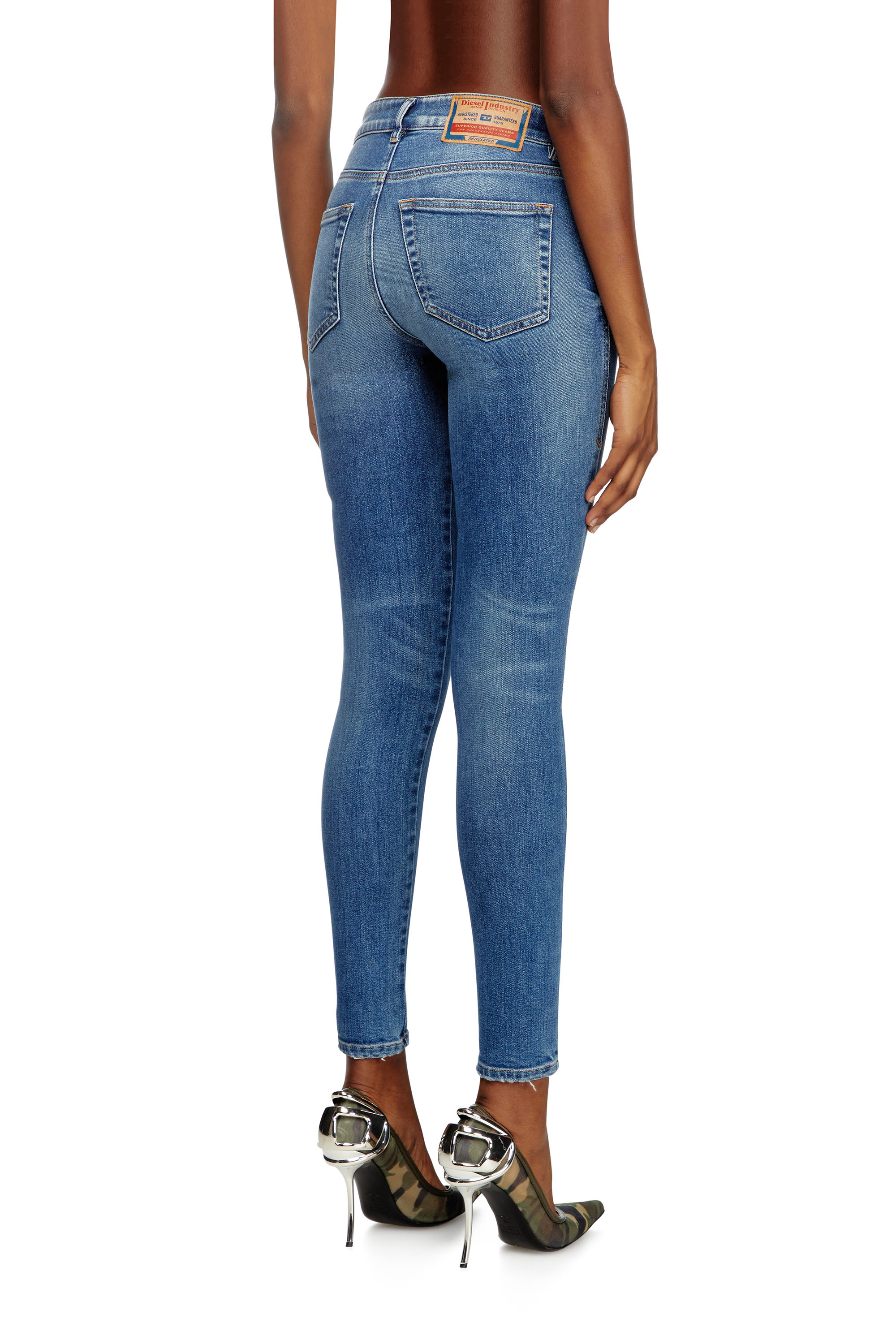 Diesel - Skinny Jeans 2017 Slandy 007Y8 Femme, Bleu moyen - Image 4