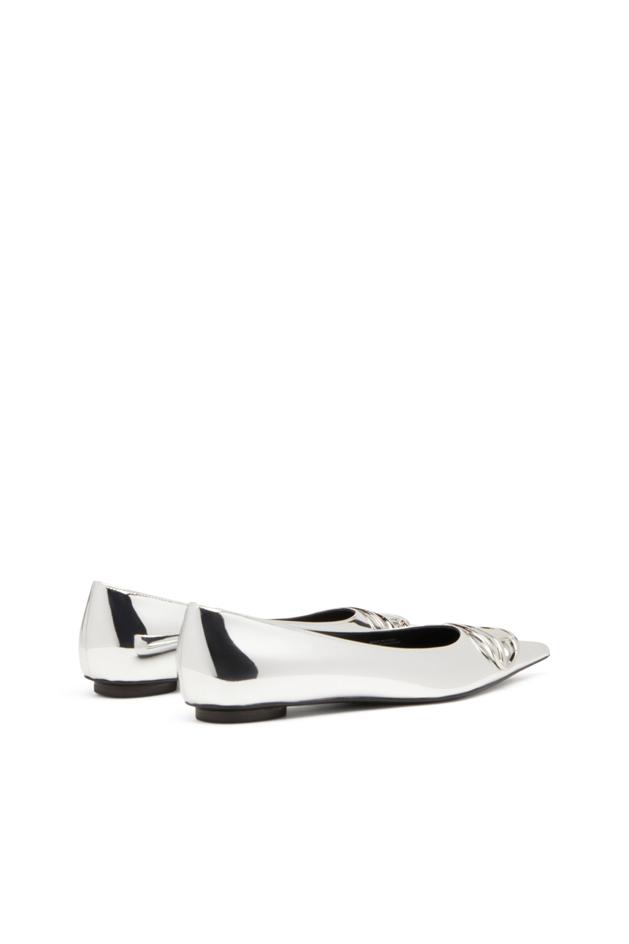 Diesel - D-VENUS BAL, Woman D-Venus-Ballerina flats with mirror finish in Silver - Image 3