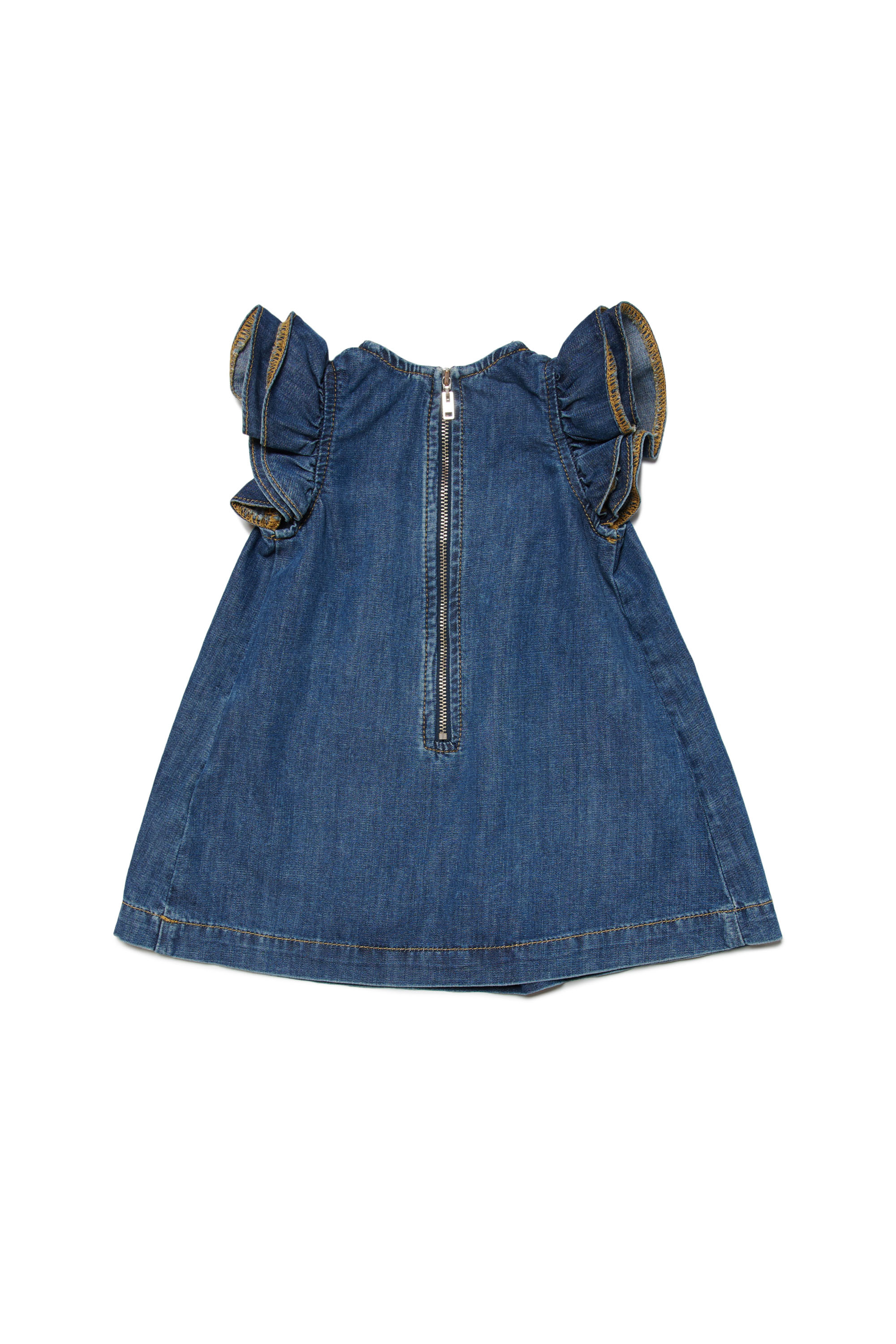 Diesel - DOLLIB, Femme Robe en denim à volants in Bleu - Image 2