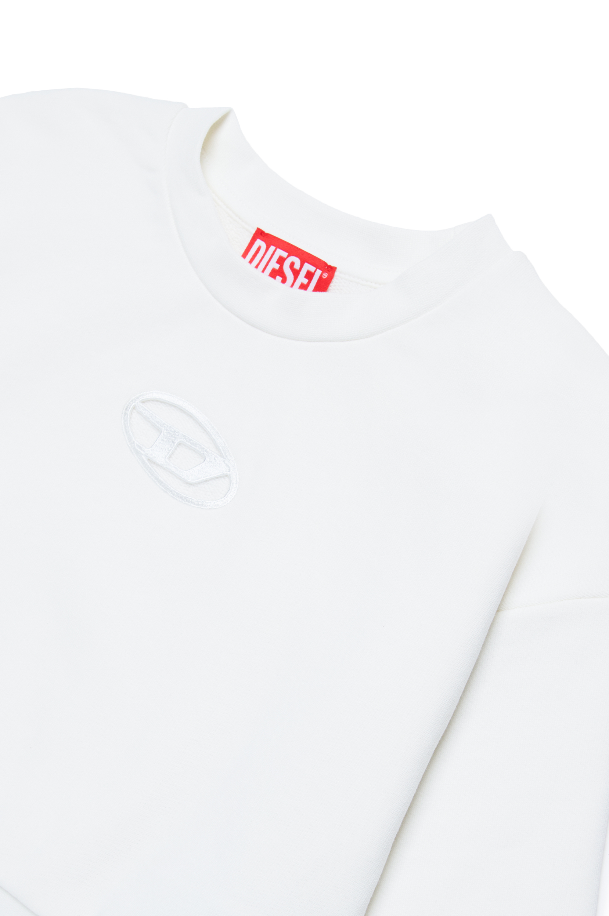 Diesel - STRASLIUM, Femme Sweat-shirt avec cut-out Oval D in Blanc - Image 4