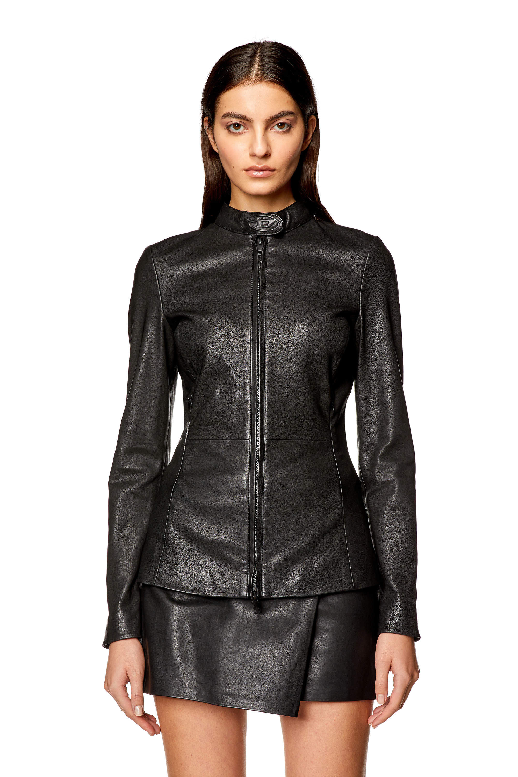 Diesel - L-SORY-N1, Femme Veste en cuir stretch in Noir - Image 6