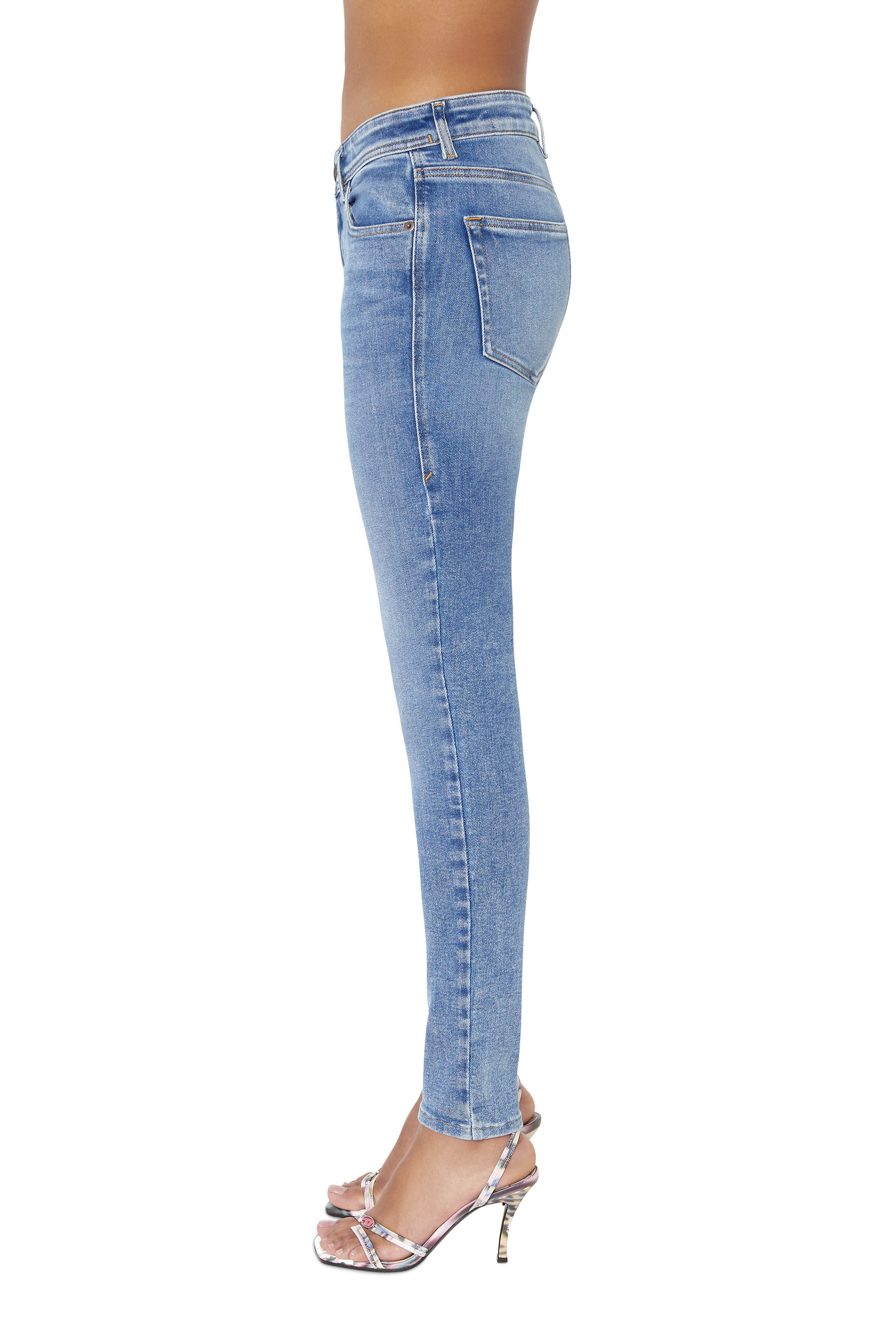 Diesel - Femme Super skinny Jeans 2017 Slandy 09D62, Bleu moyen - Image 6
