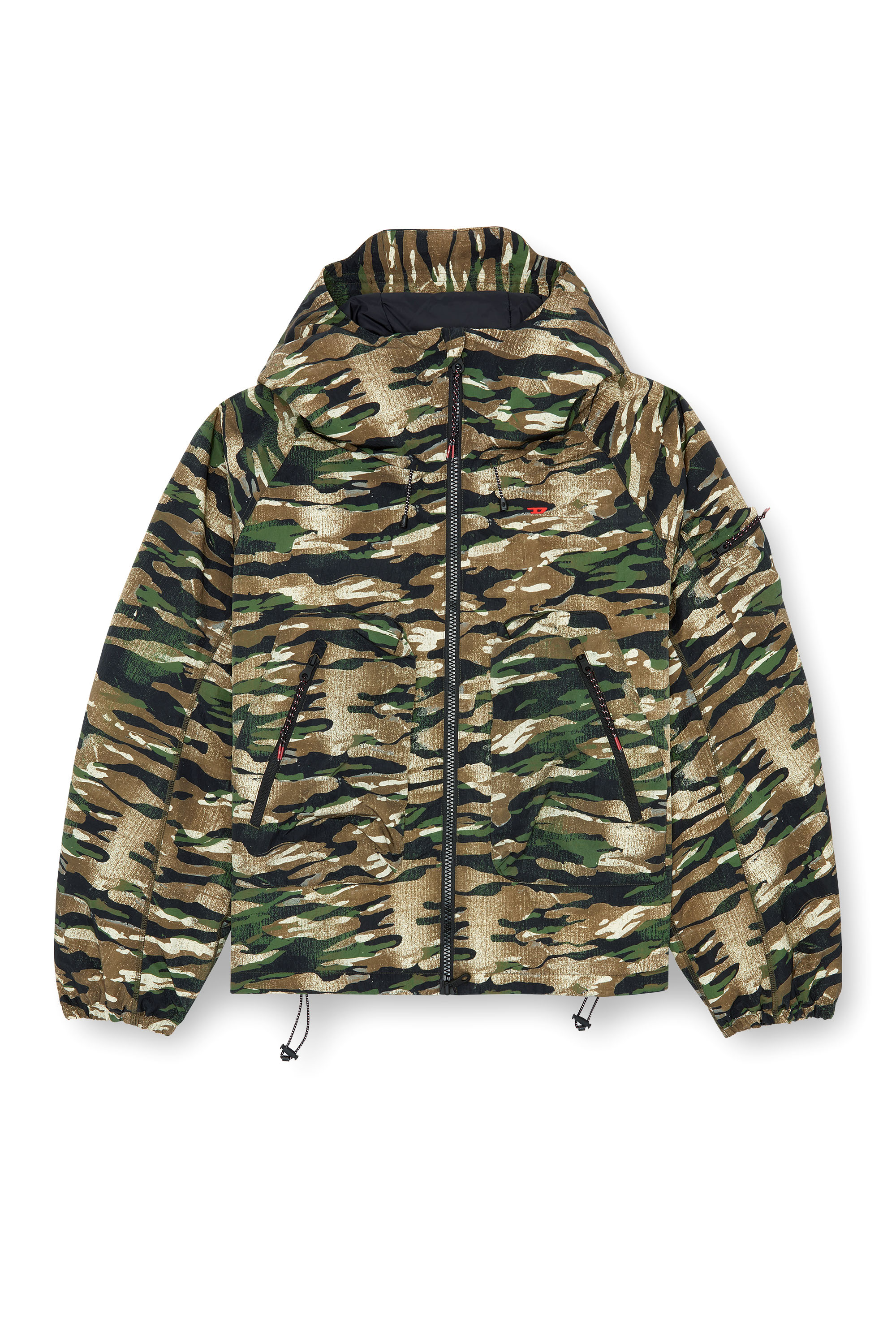 Diesel - AMWT-BERNARD-WT24, Man Camouflage hooded jacket in Multicolor - Image 3