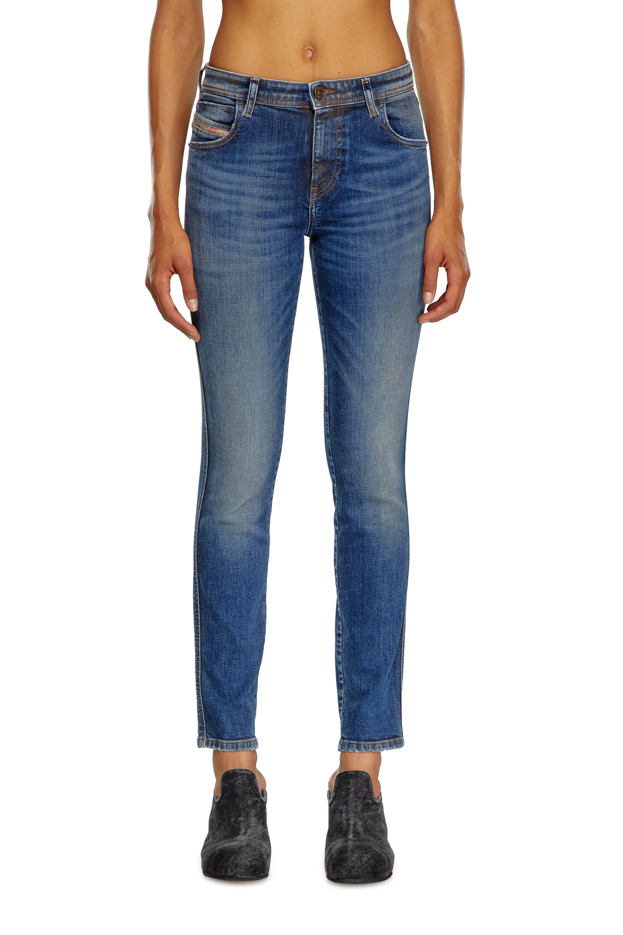 Diesel - Woman Skinny Jeans 2015 Babhila 09J32, Dark Blue - Image 3