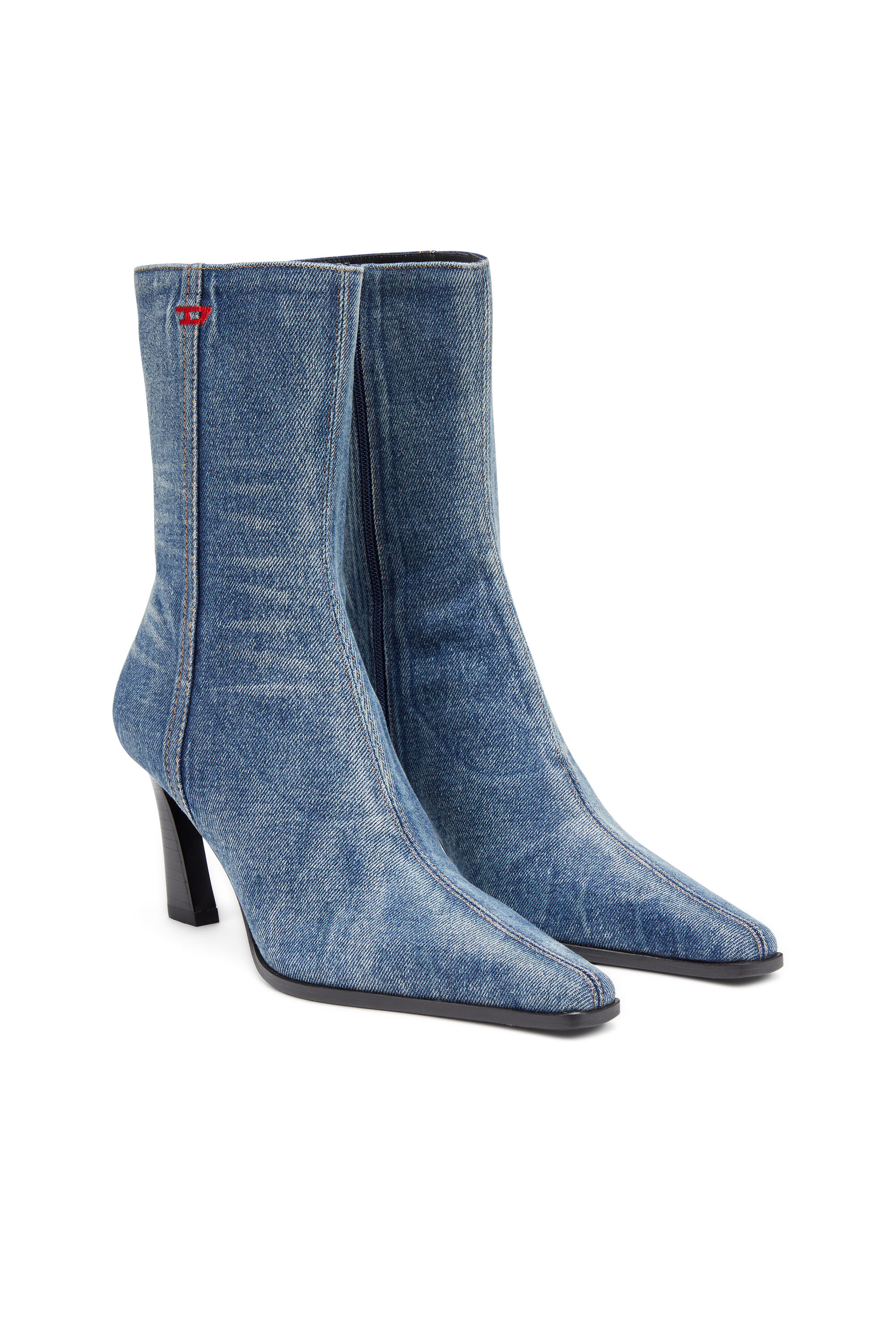 Diesel - D-ALLAS BT, Femme D-Allas-Bottine en denim délavé in Bleu - Image 2