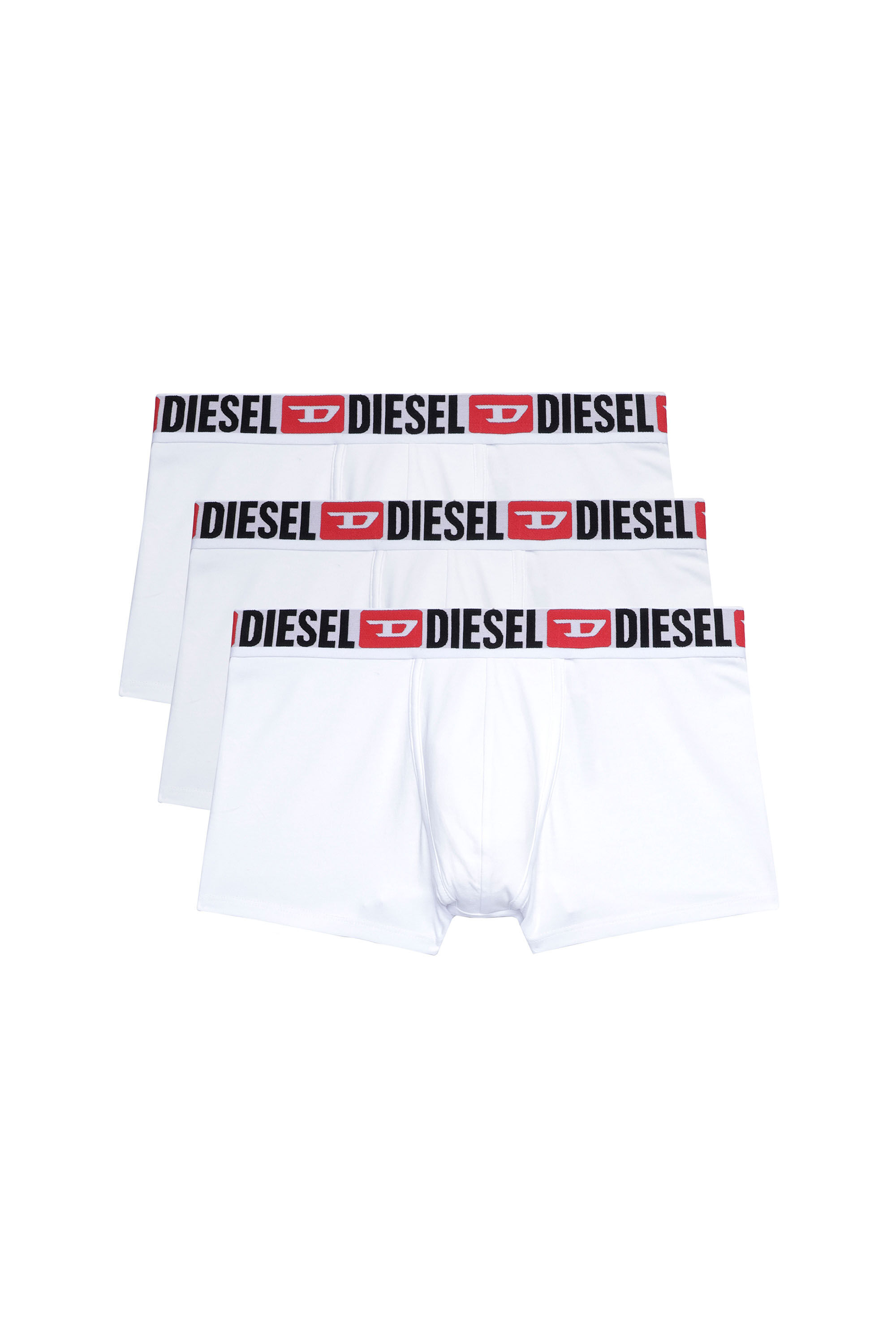 Diesel - UMBX-DAMIENTHREEPACK, Man Three-pack of all-over logo waist boxers in White - Image 2