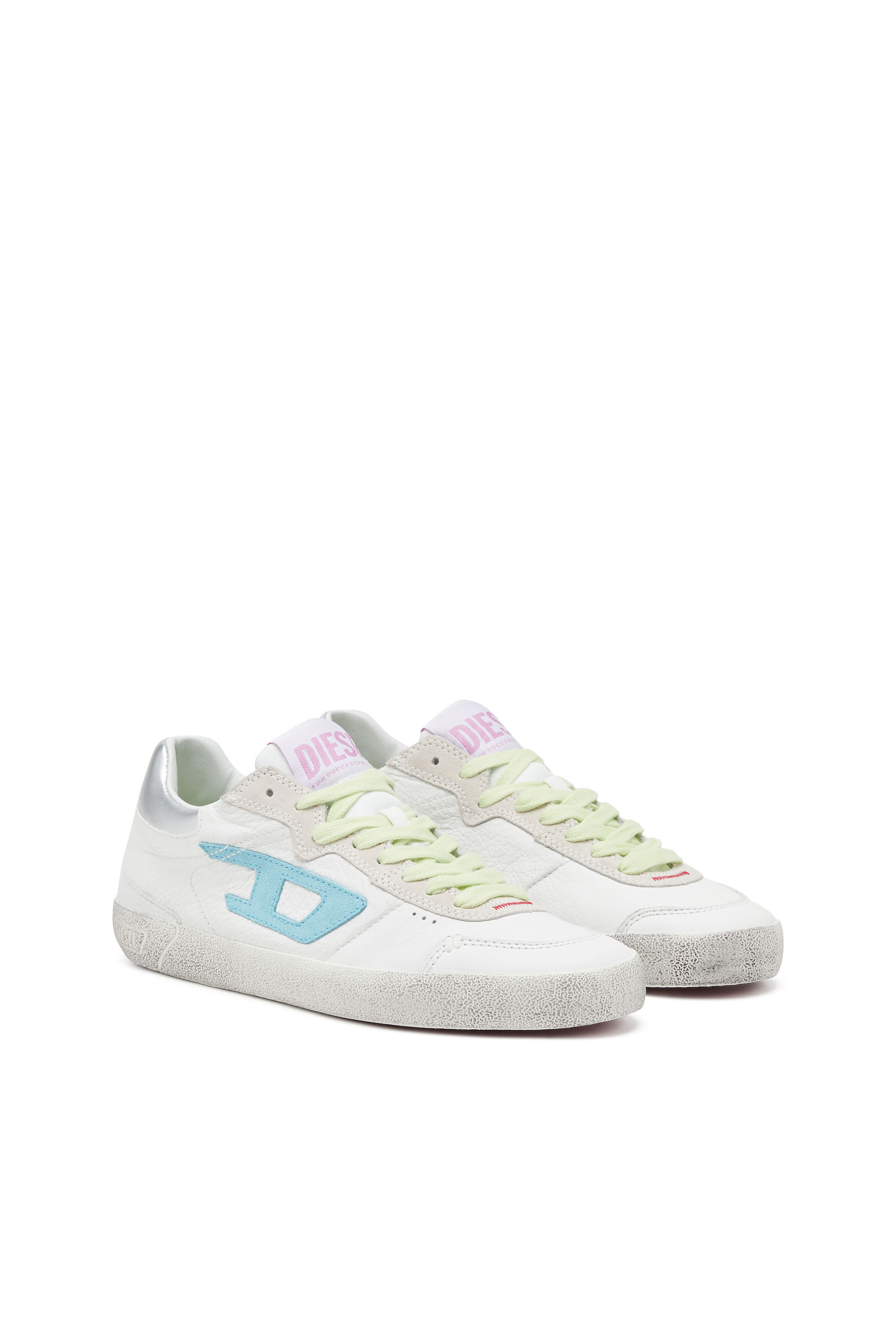 Diesel - S-LEROJI LOW W, Woman S-Leroji Low-Pastel leather and suede sneakers in Multicolor - Image 2