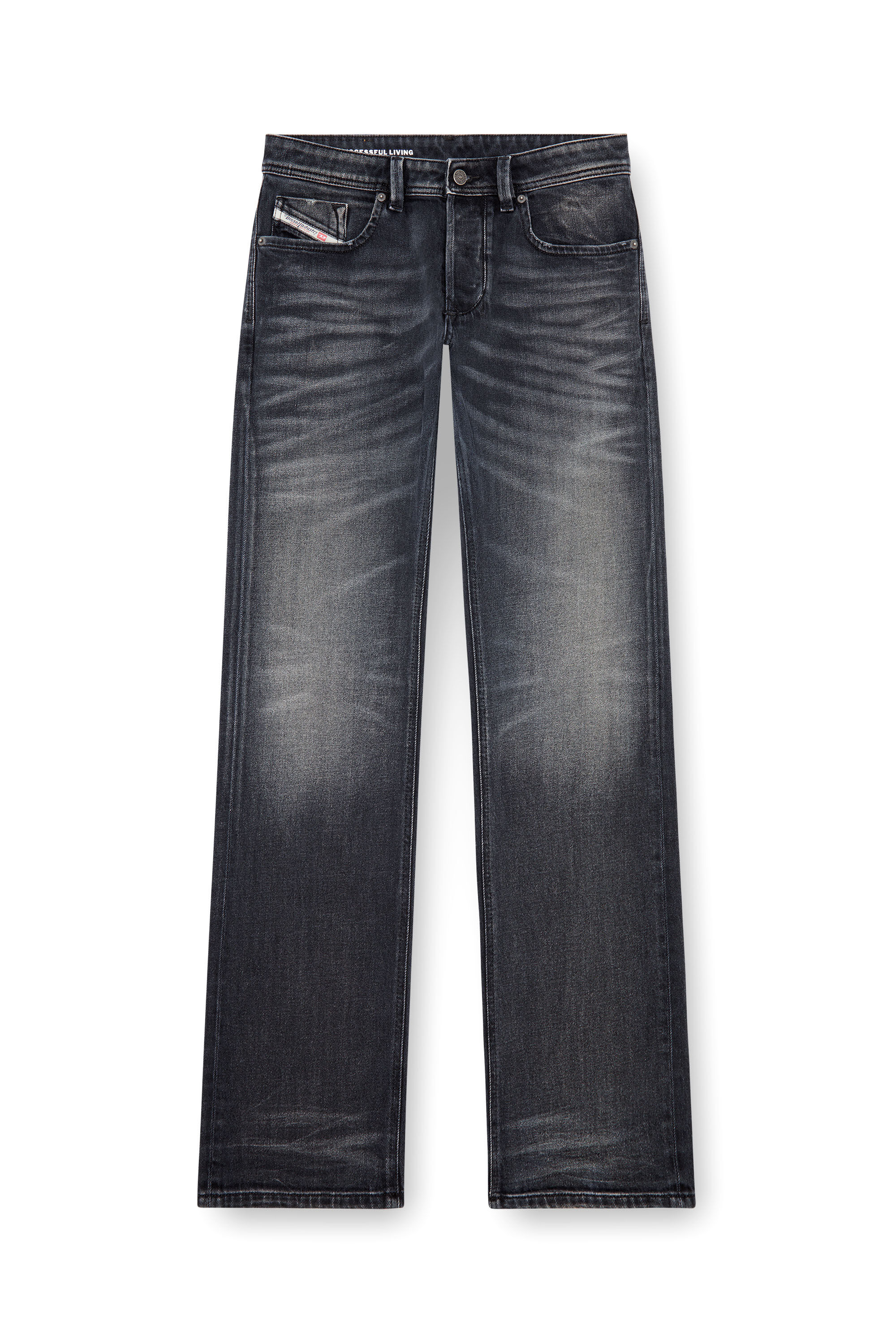 Diesel - Man Straight Jeans 1985 Larkee 09J65, Black/Dark grey - Image 2