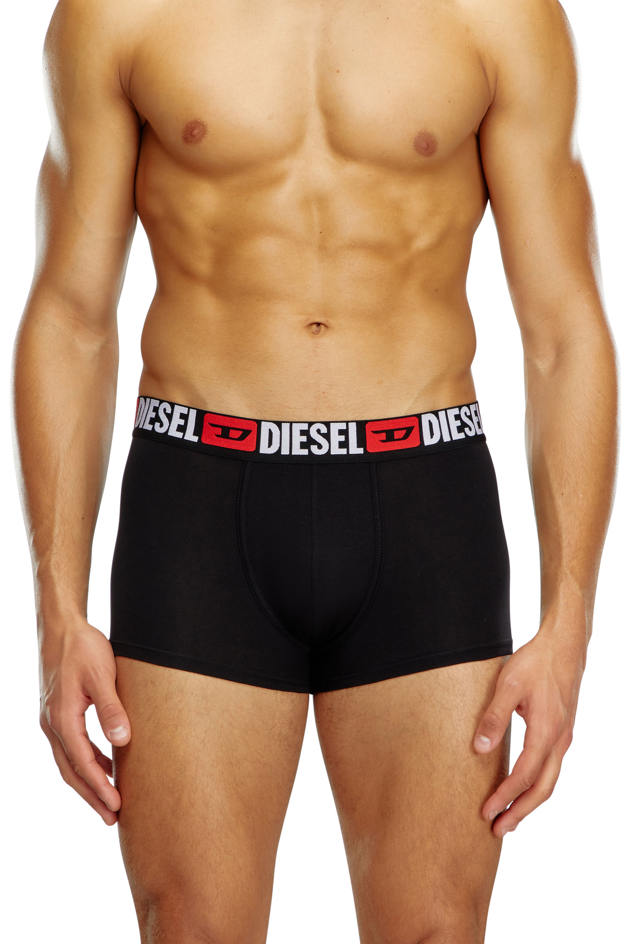 Diesel - UMBX-DAMIENTHREEPACK, Man Three-pack of all-over logo waist boxers in Black - Image 3