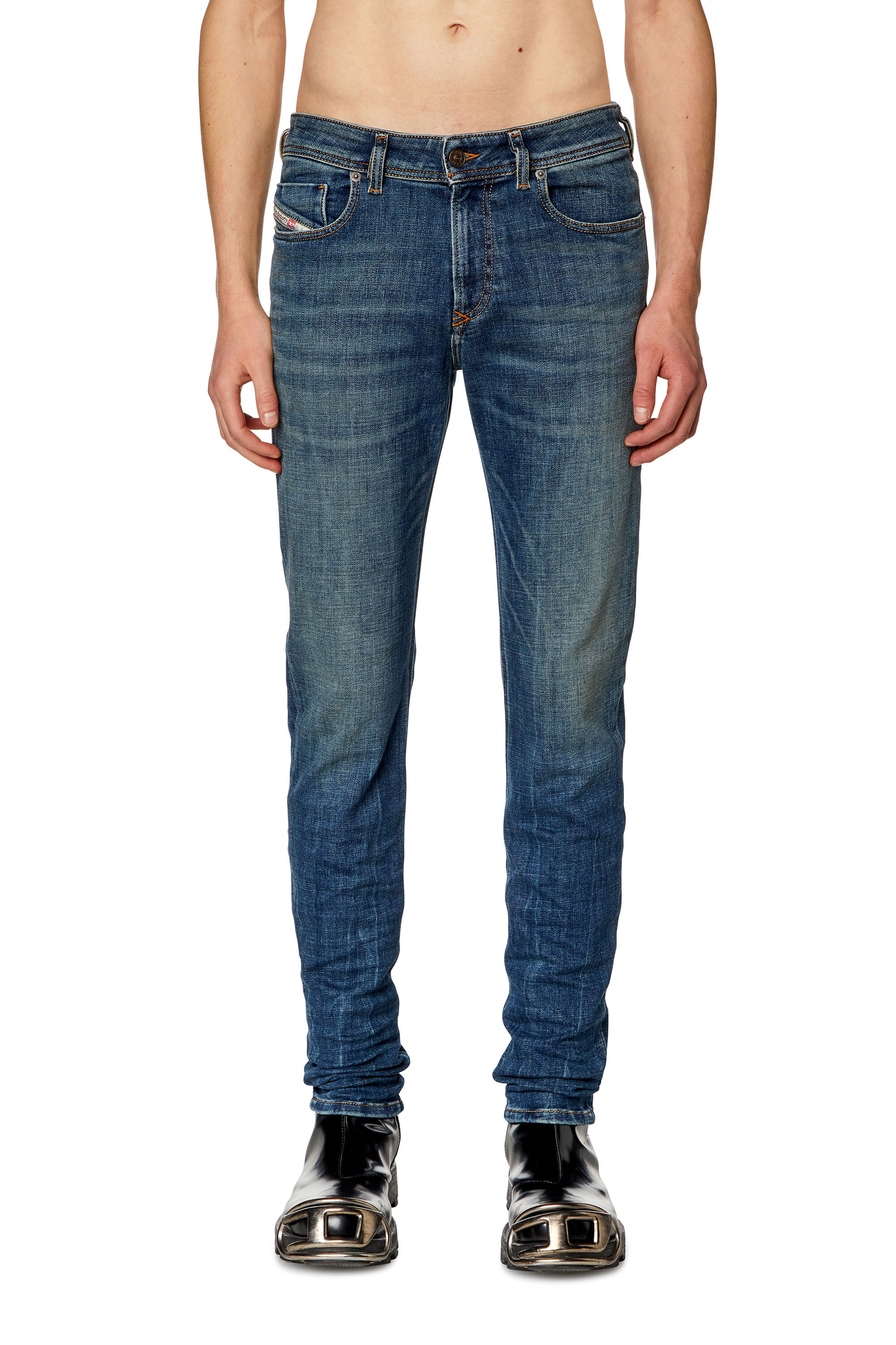 Diesel - Homme Skinny Jeans 1979 Sleenker 09H67, Bleu Foncé - Image 3