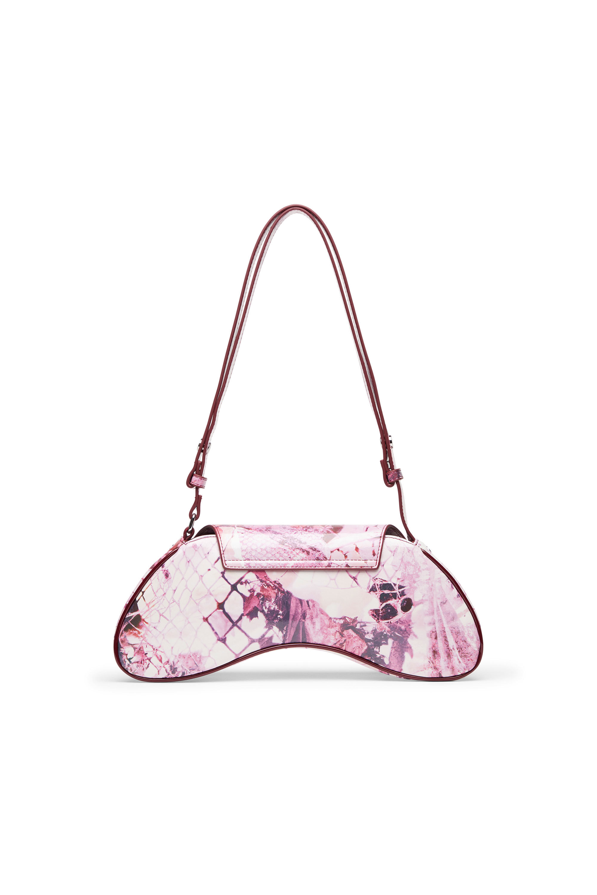 Diesel - PLAY CROSSBODY, Play-Sac à bandoulière en PU glossy imprimé Femme in Rose - 3