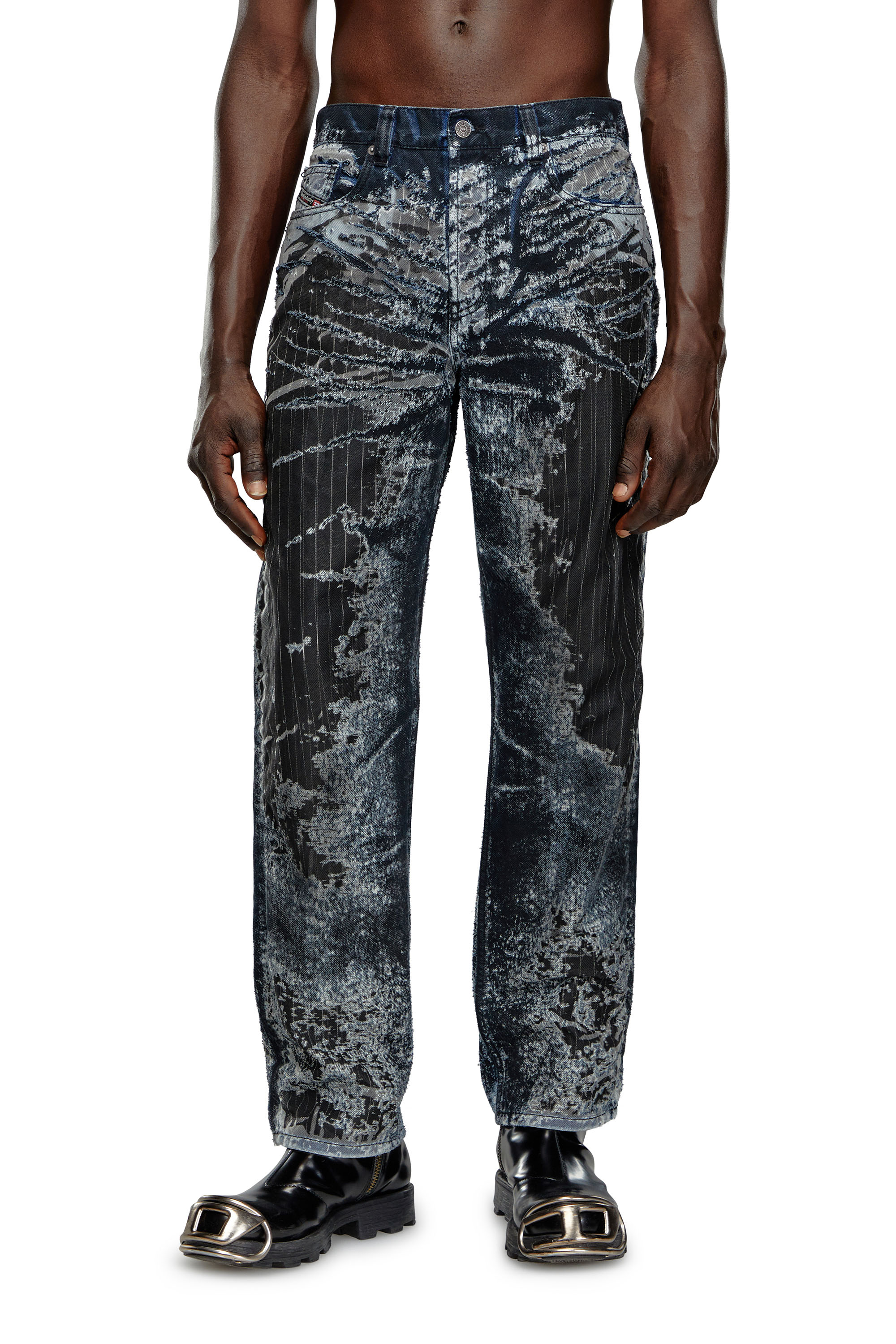 Diesel - Man Straight Jeans 2010 D-Macs 068MU, Black/Blue - Image 2