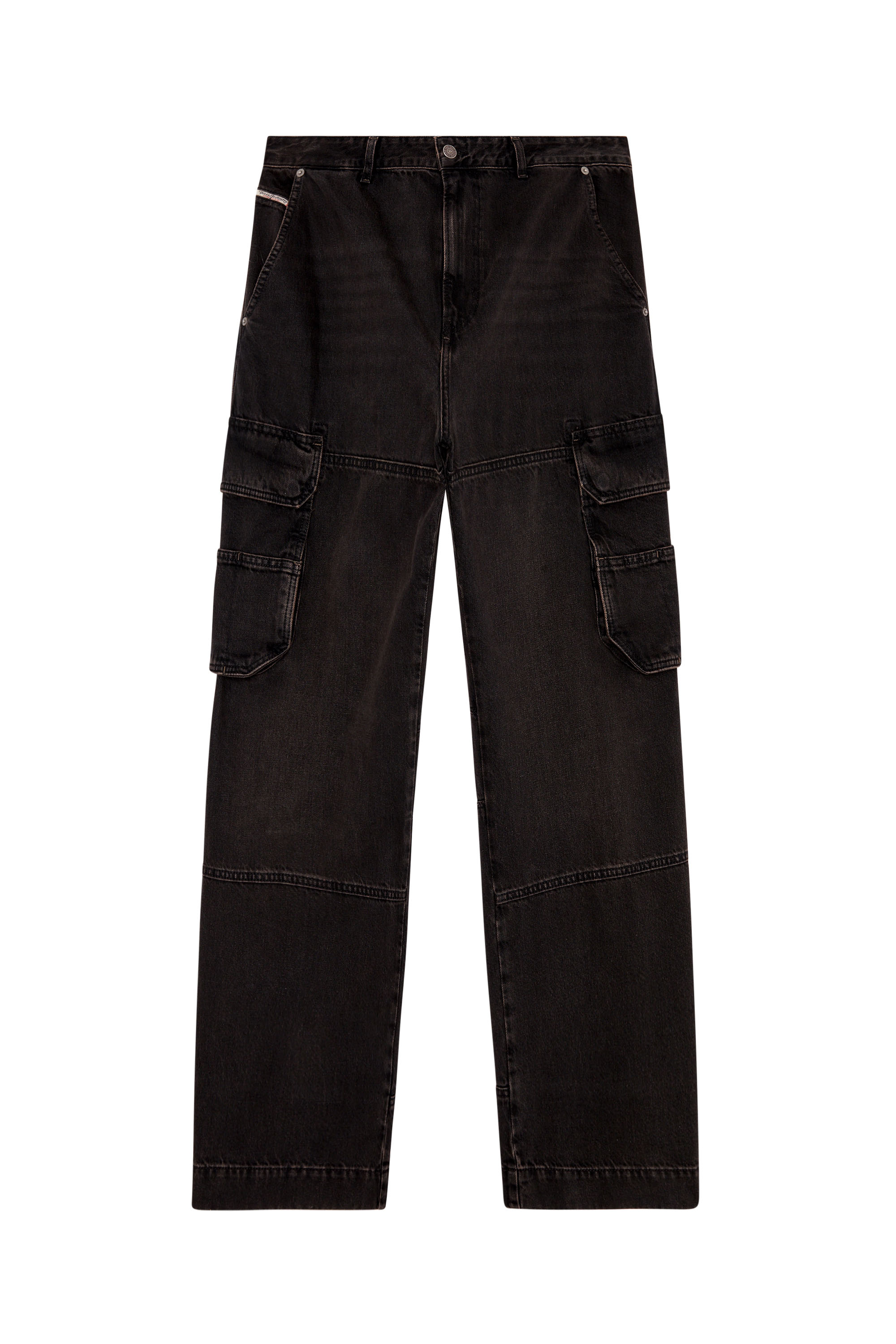 Diesel - Man Straight Jeans D-Fish 0KIAG, Black/Dark grey - Image 5