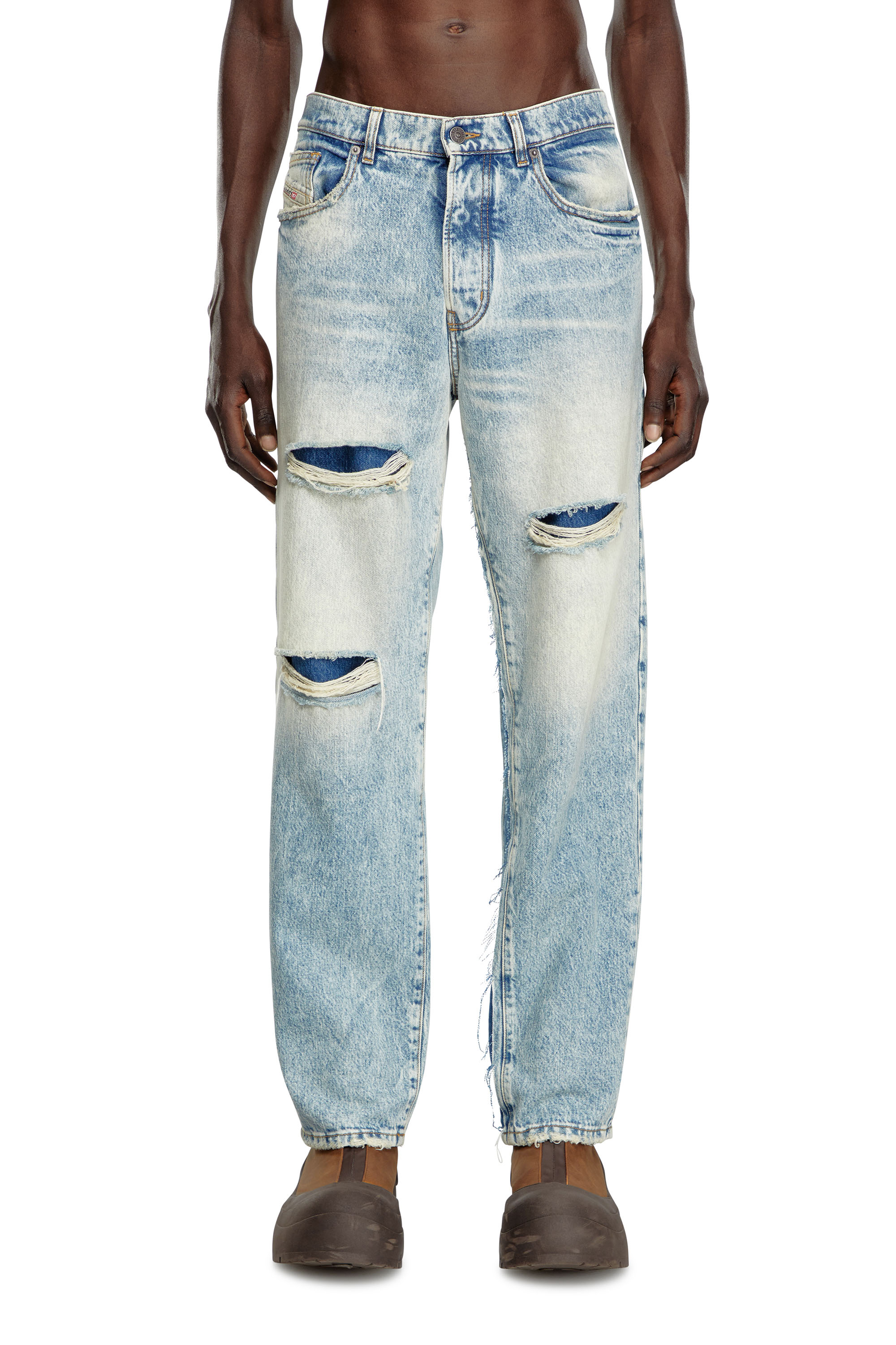 Diesel - Man Straight Jeans D-Fire 0AJEN, Light Blue - Image 2