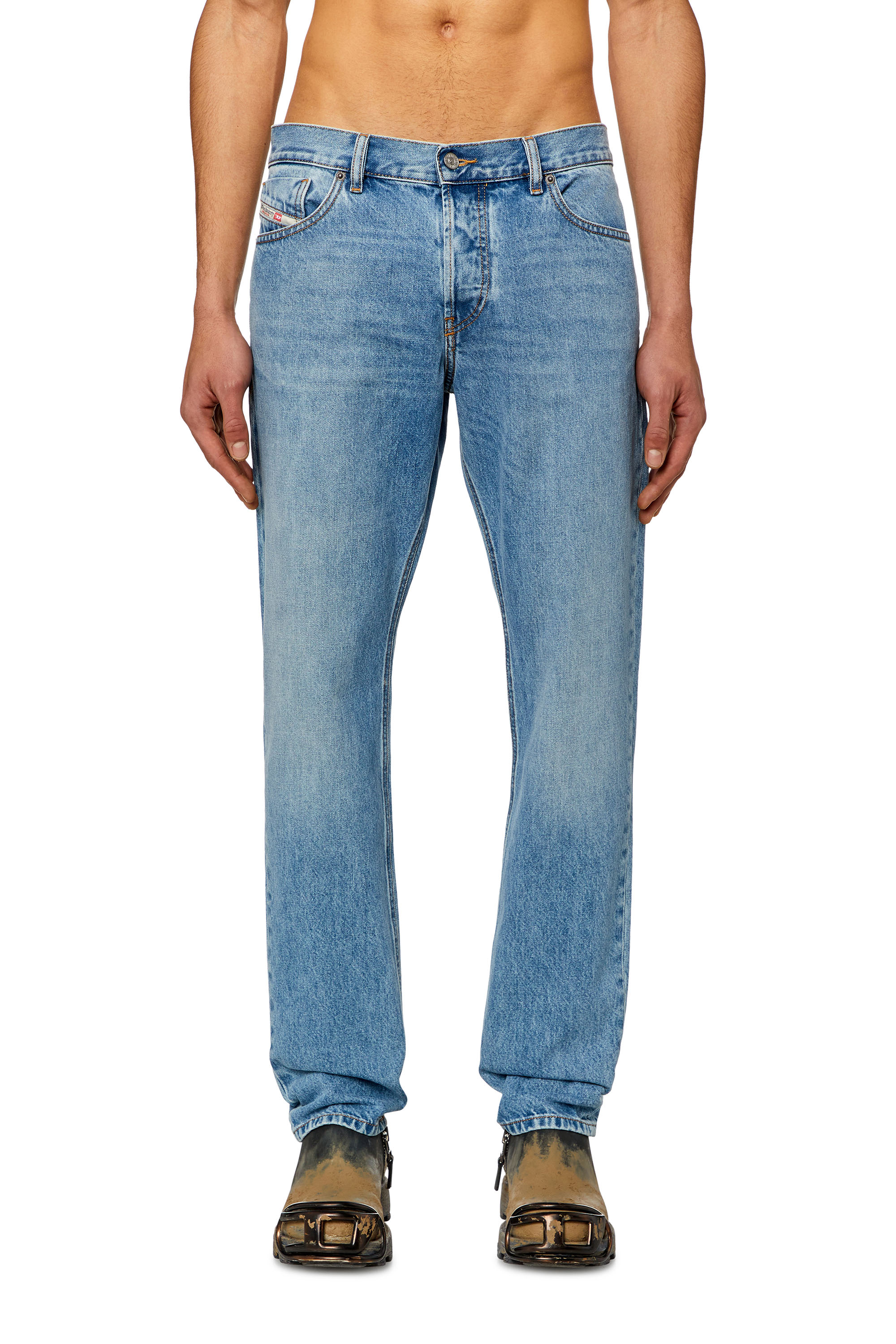 Diesel - Man Straight Jeans 1995 D-Sark 09I29, Light Blue - Image 2