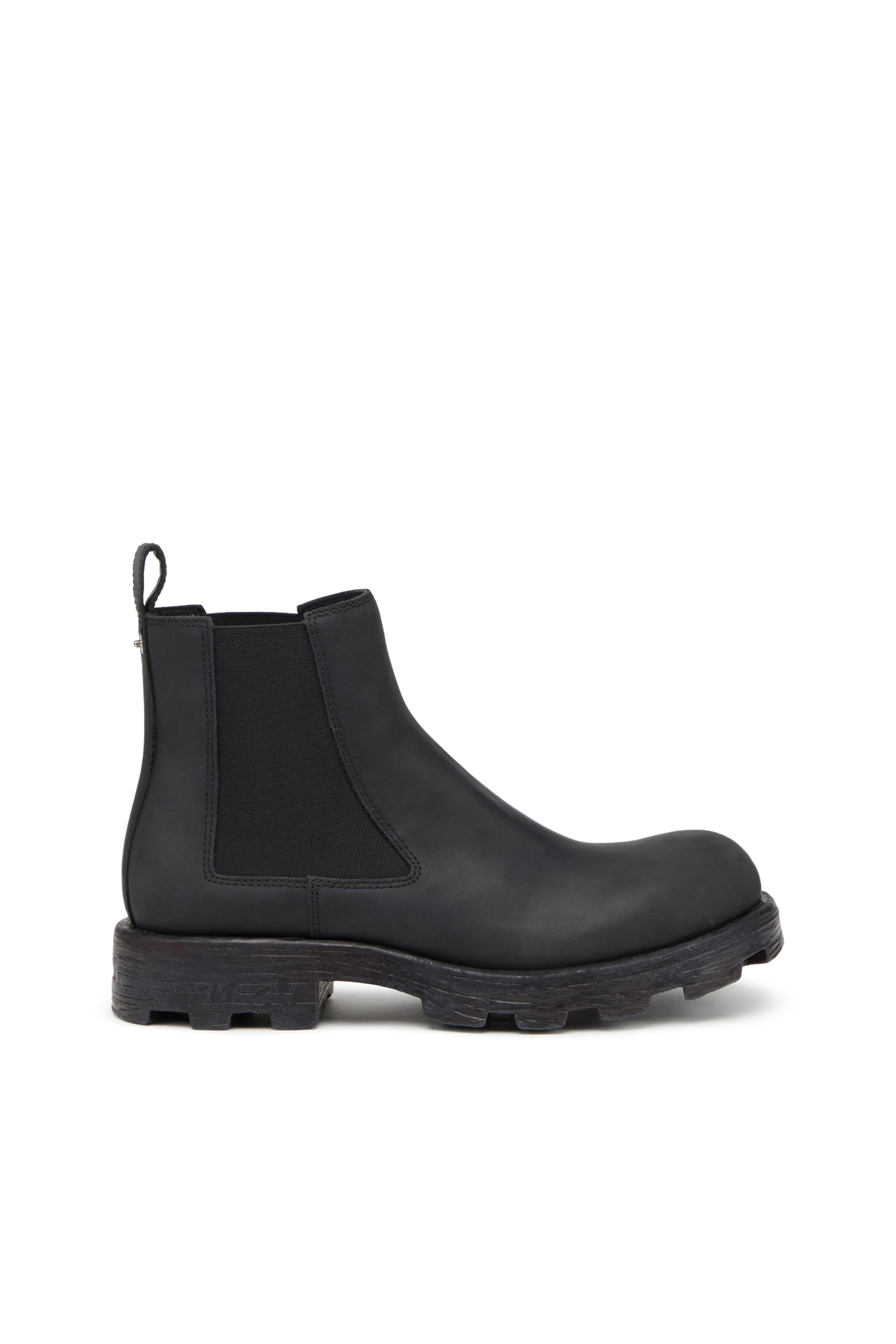 Diesel - D-HAMMER LCH, Man's D-Hammer LCH - Chelsea boots in waxed nubuck leather in Black - 1