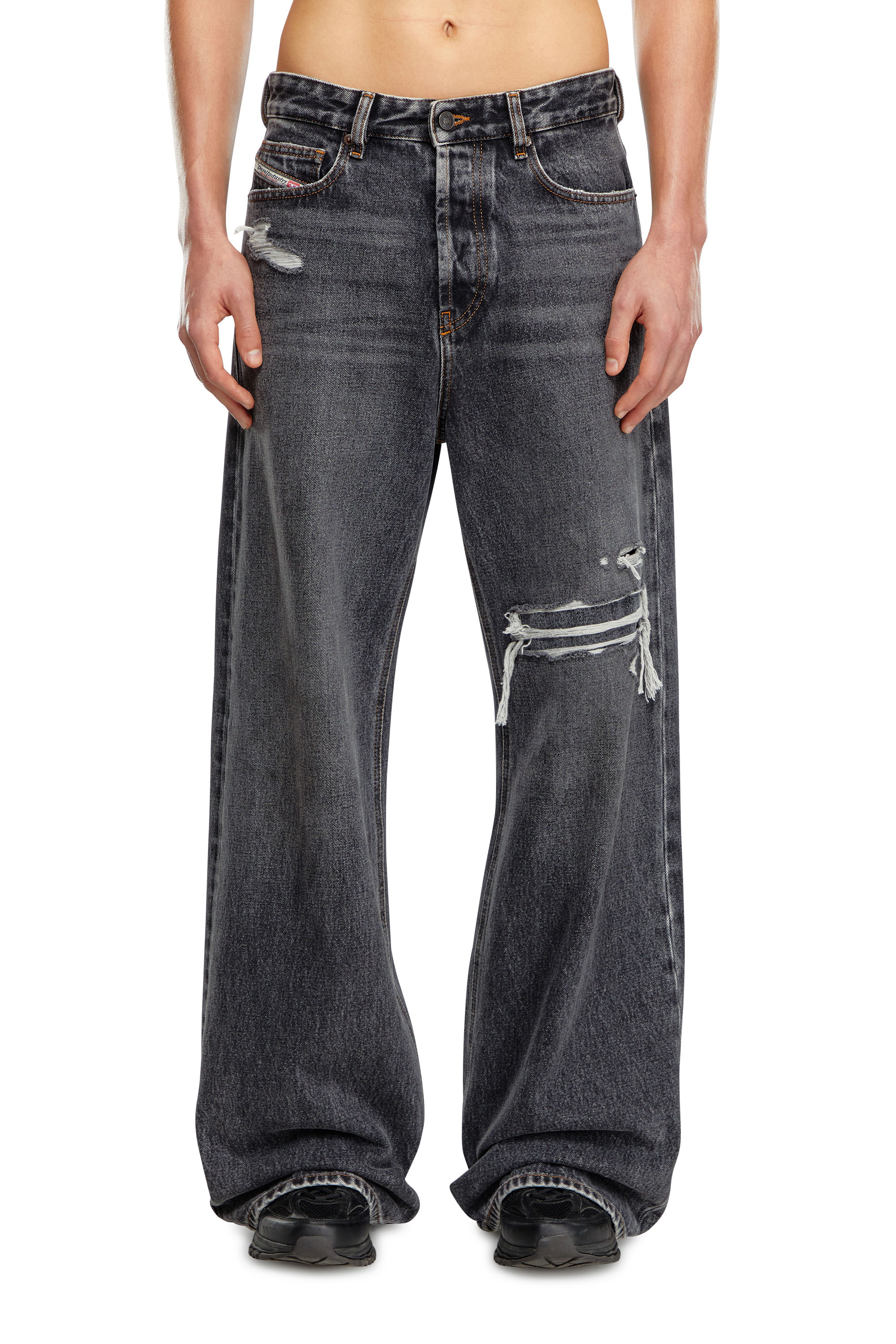 Diesel - Woman Straight Jeans 1996 D-Sire 007F6, Black/Dark grey - Image 1